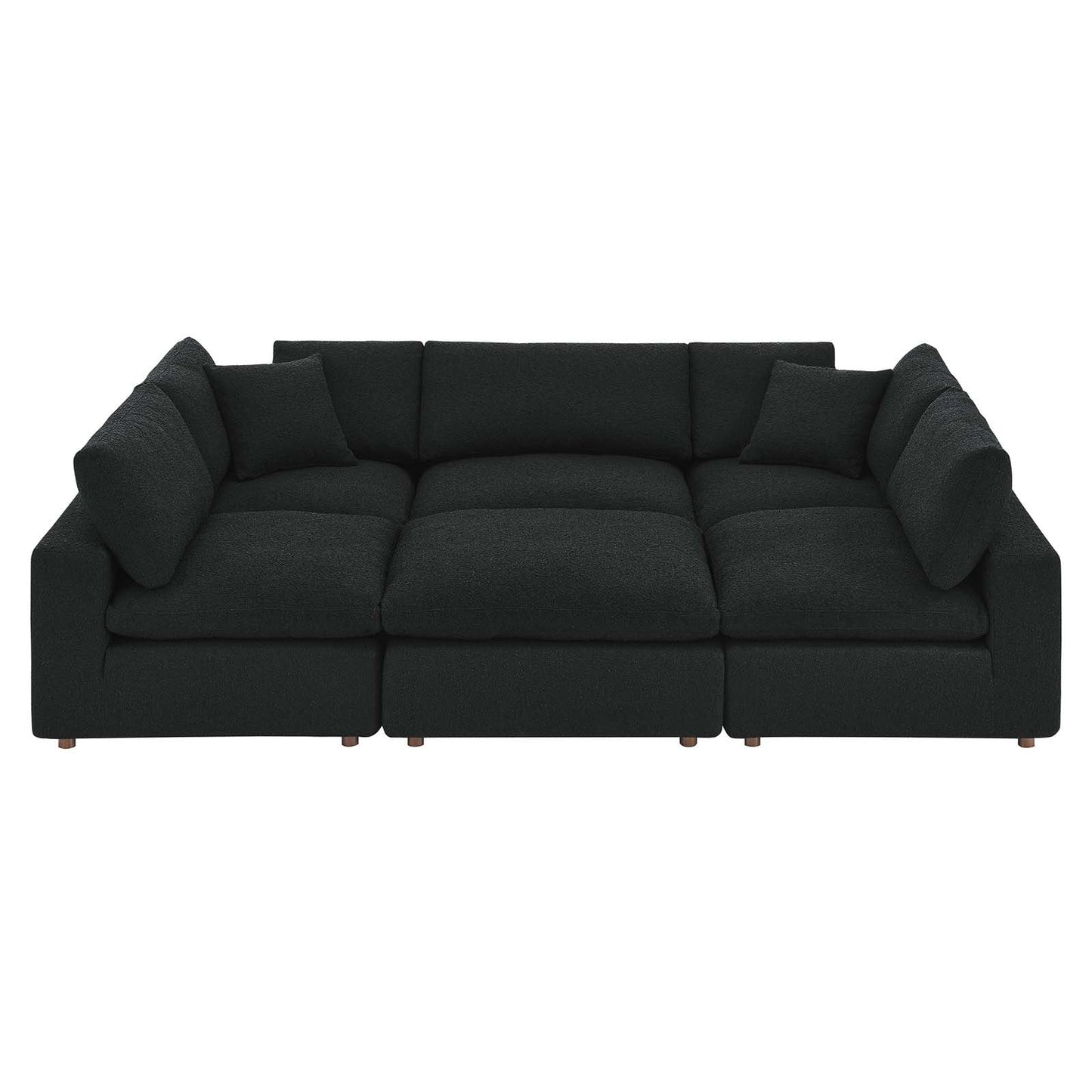 Commix Down Filled Overstuffed Boucle Fabric 6-Piece Sectional Sofa By Modway - EEI-6372 | Sectional - 2