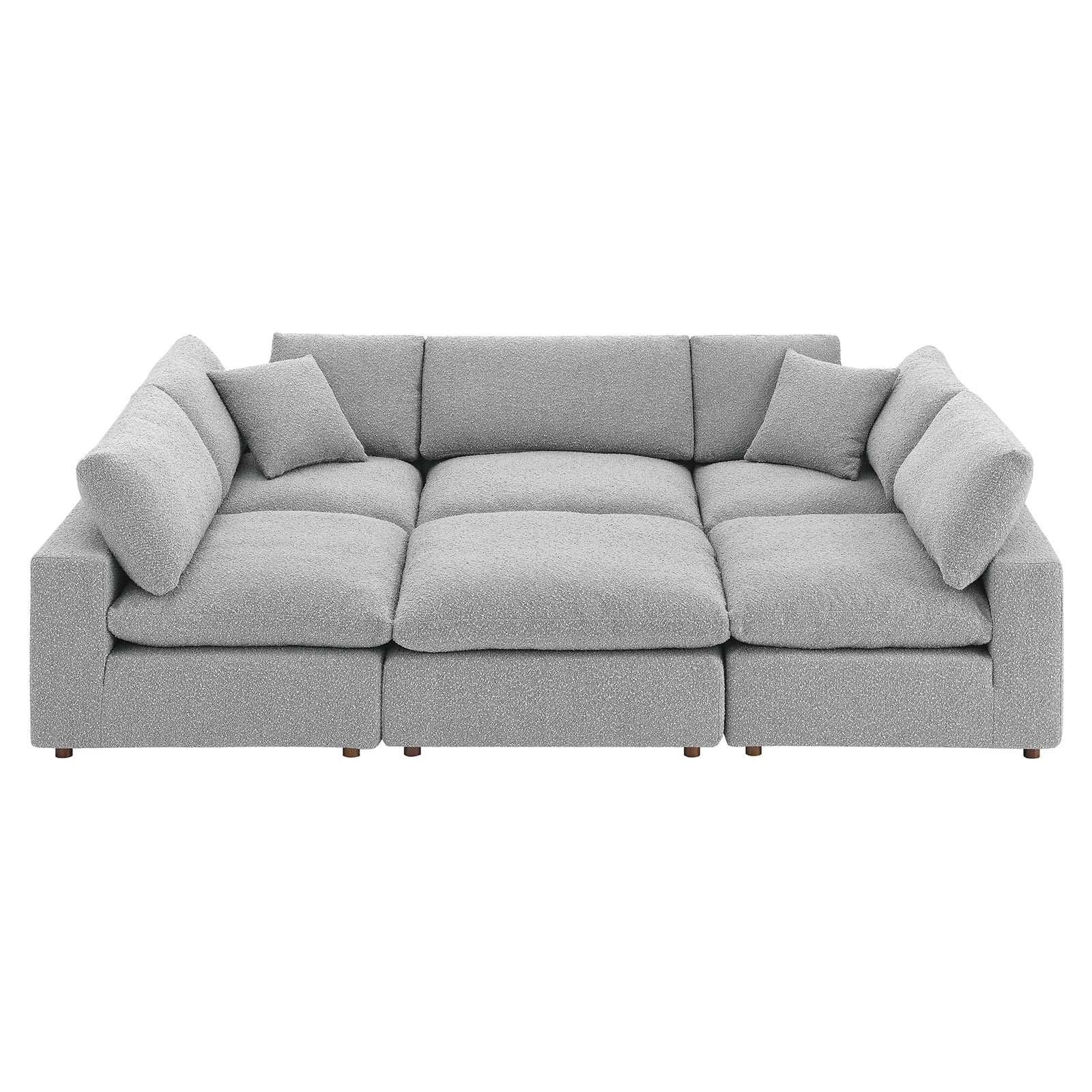 Commix Down Filled Overstuffed Boucle Fabric 6-Piece Sectional Sofa By Modway - EEI-6372 | Sectional - 11