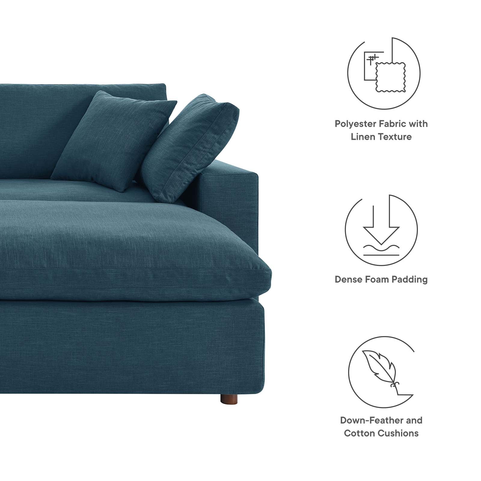 Commix Down Filled Overstuffed Sectional Sofa By Modway - EEI-6510 | Sectional - 14