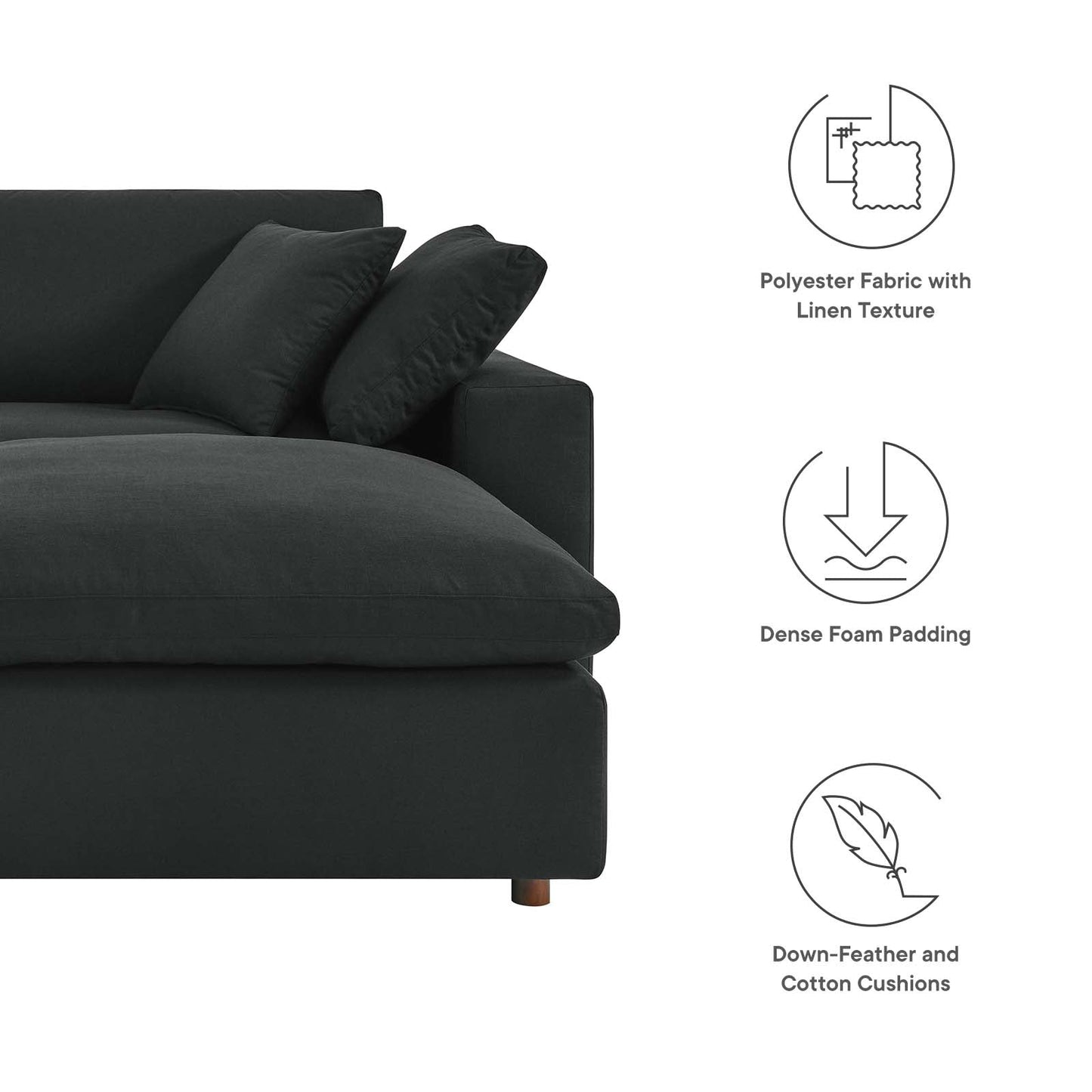 Commix Down Filled Overstuffed Sectional Sofa By Modway - EEI-6510 | Sectional - 28