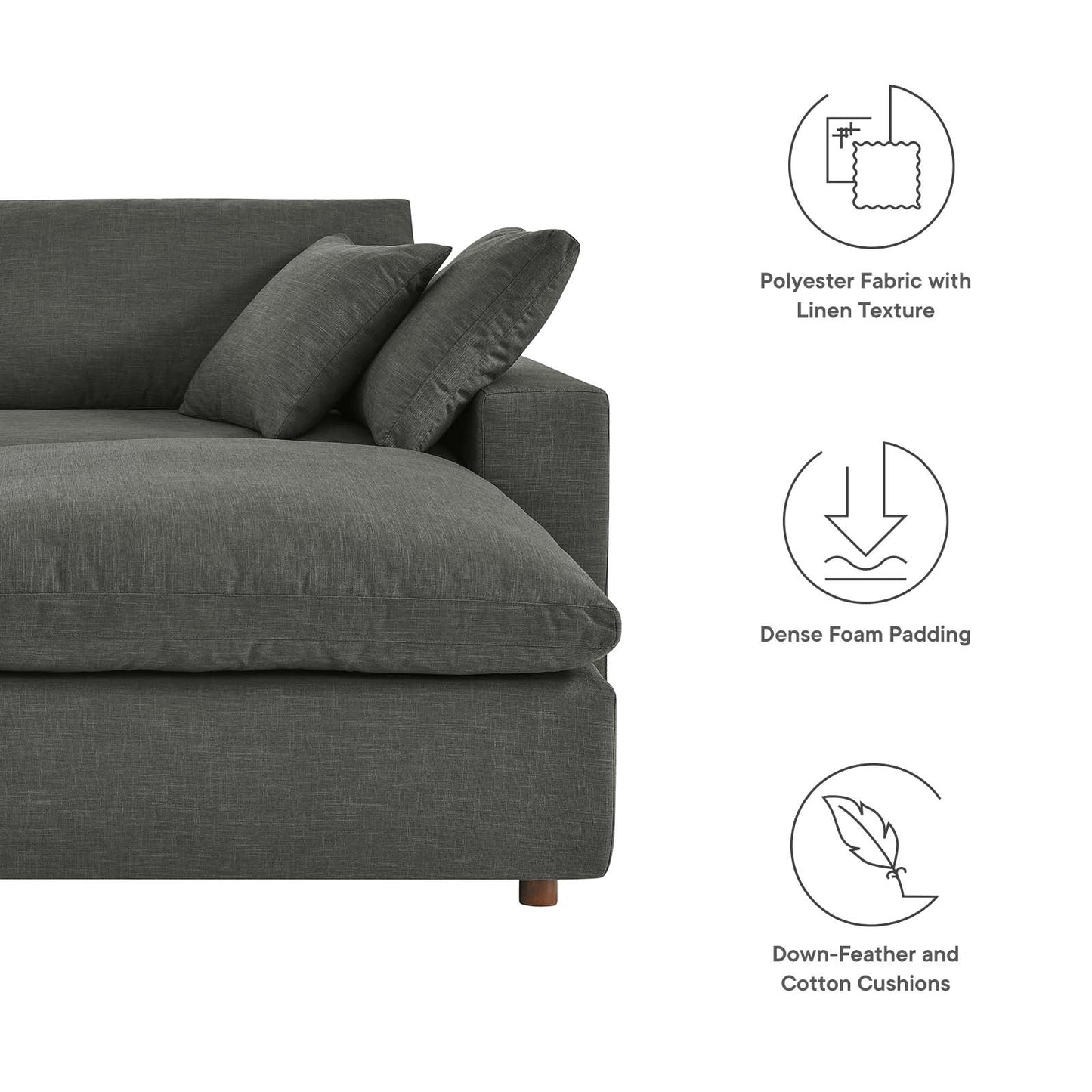 Commix Down Filled Overstuffed Sectional Sofa By Modway - EEI-6510 | Sectional - 42
