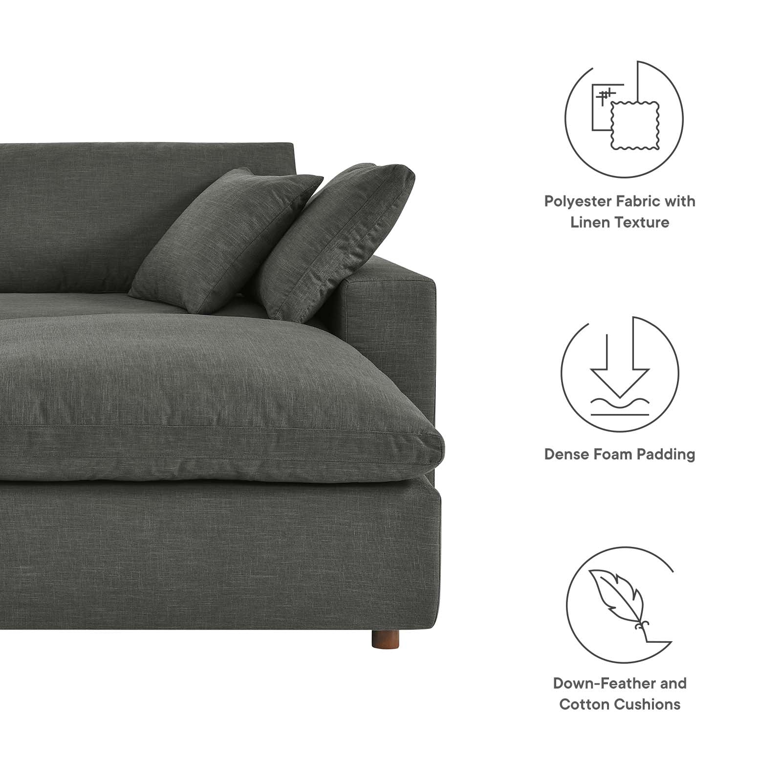 Commix Down Filled Overstuffed Sectional Sofa By Modway - EEI-6510 | Sectional - 42