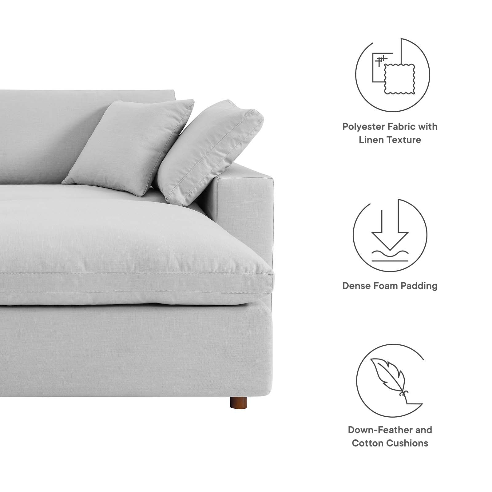 Commix Down Filled Overstuffed Sectional Sofa By Modway - EEI-6510 | Sectional - 70