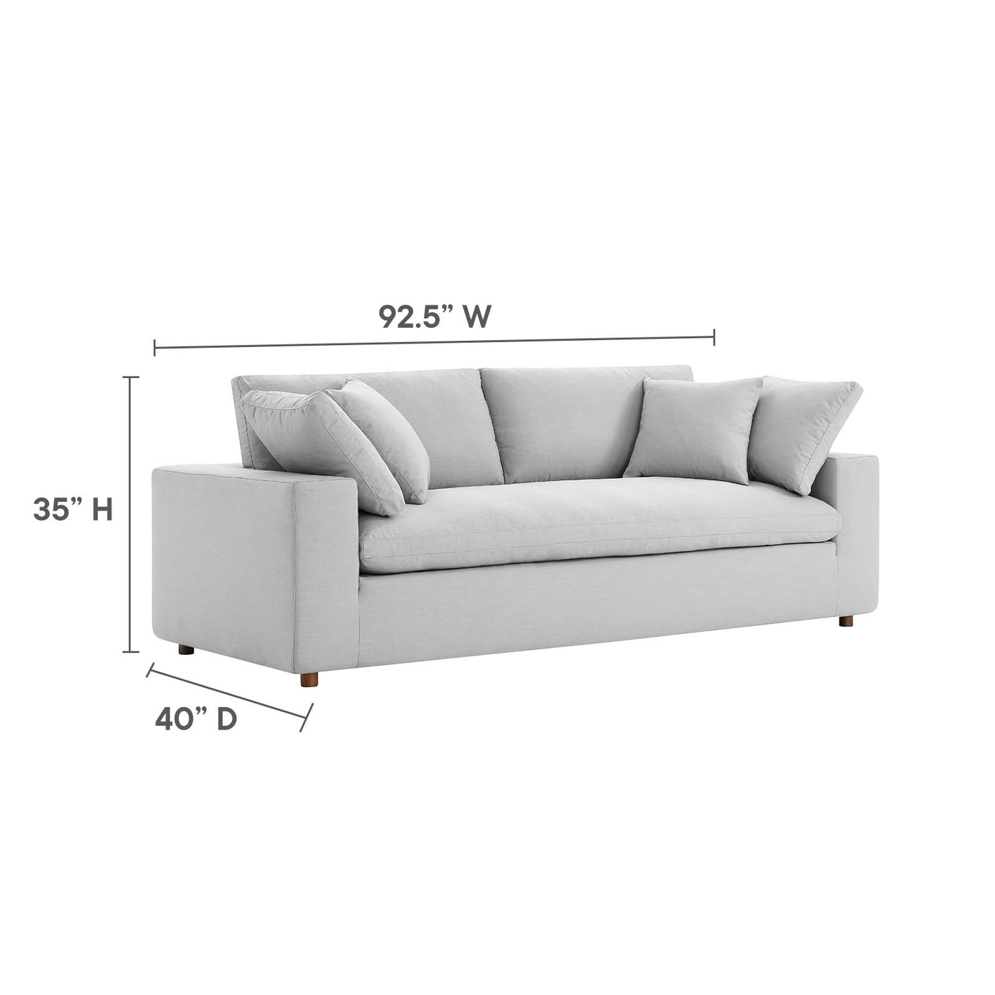 Commix Down Filled Overstuffed Sectional Sofa By Modway - EEI-6510 | Sectional - 66