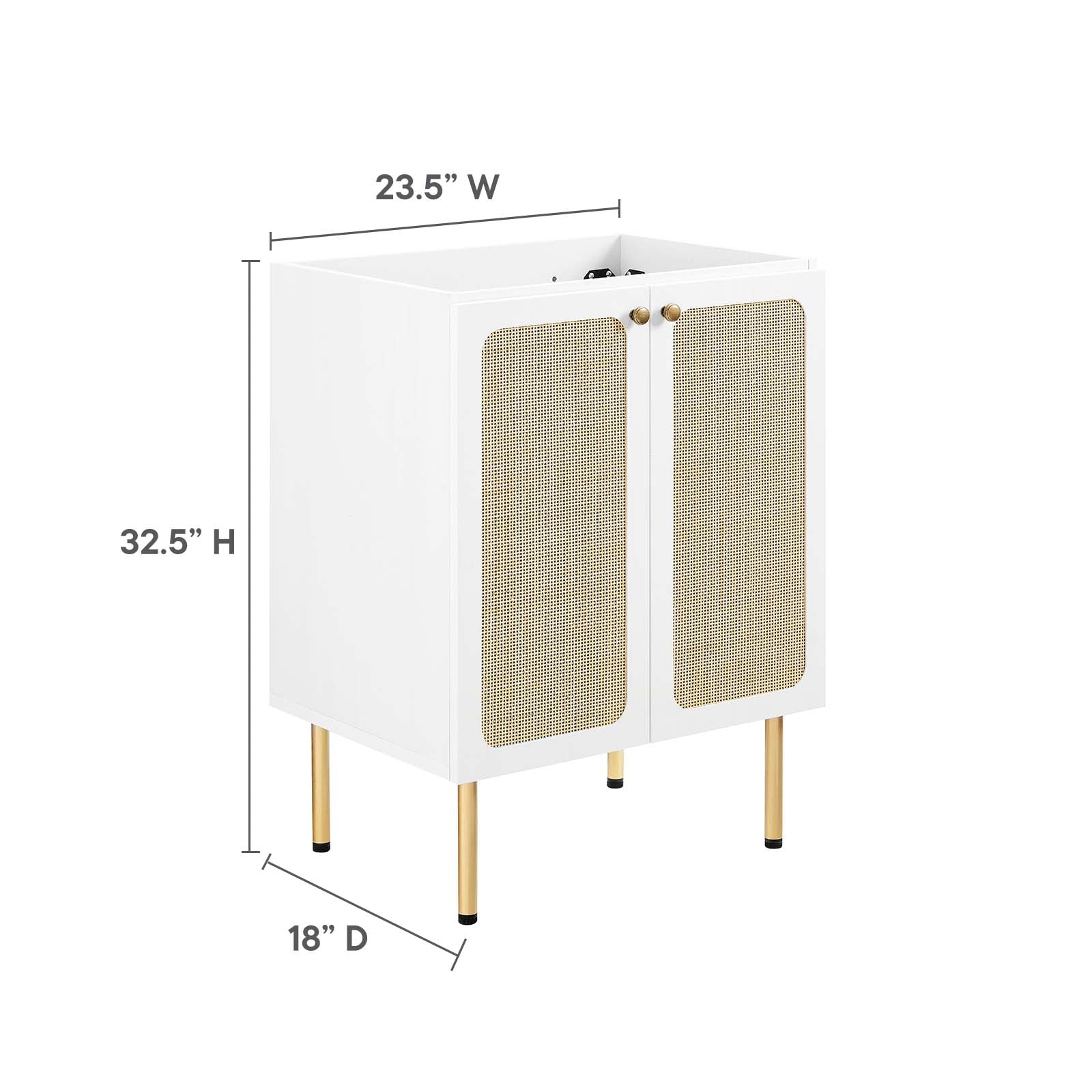 Chaucer 24" Bathroom Vanity Cabinet (Sink Basin Not Included) By Modway - EEI-6601 | Bathroom Accessories - 26