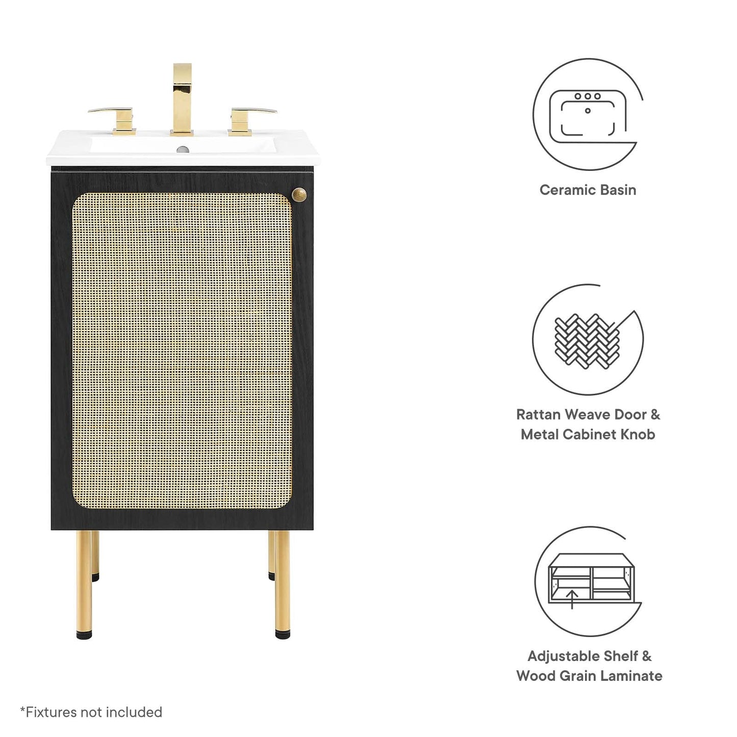Chaucer 18" Bathroom Vanity By Modway - EEI-6691 | Bathroom Accessories - 12