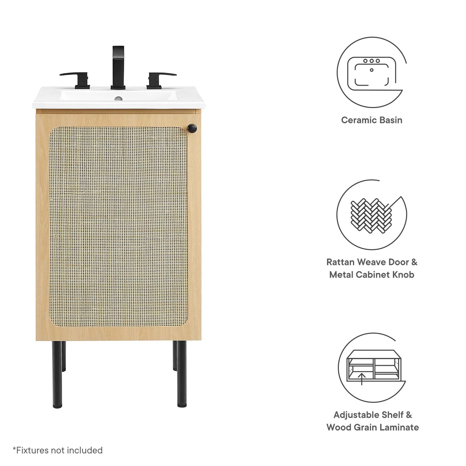 Chaucer 18" Bathroom Vanity By Modway - EEI-6691 | Bathroom Accessories - 27