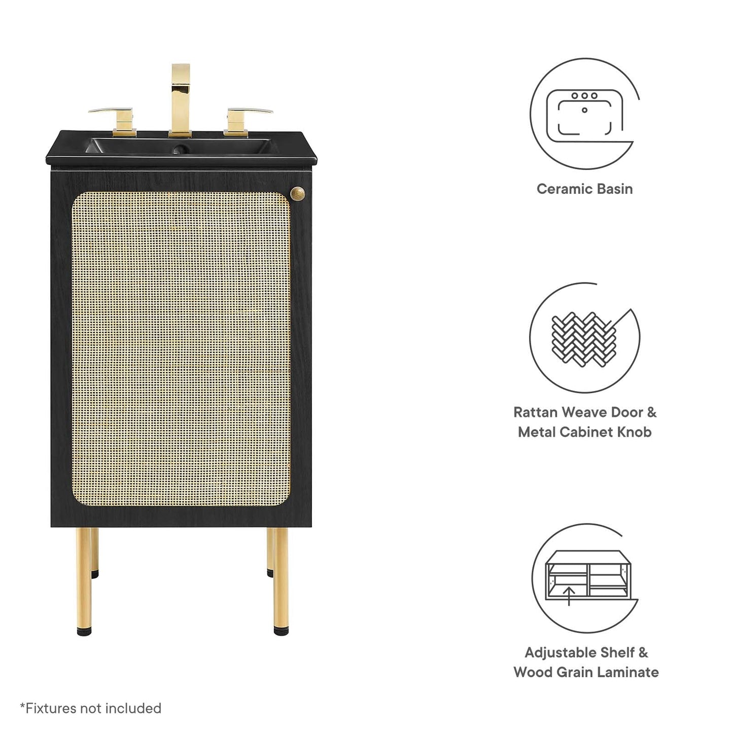 Chaucer 18" Bathroom Vanity By Modway - EEI-6692 | Bathroom Accessories - 12