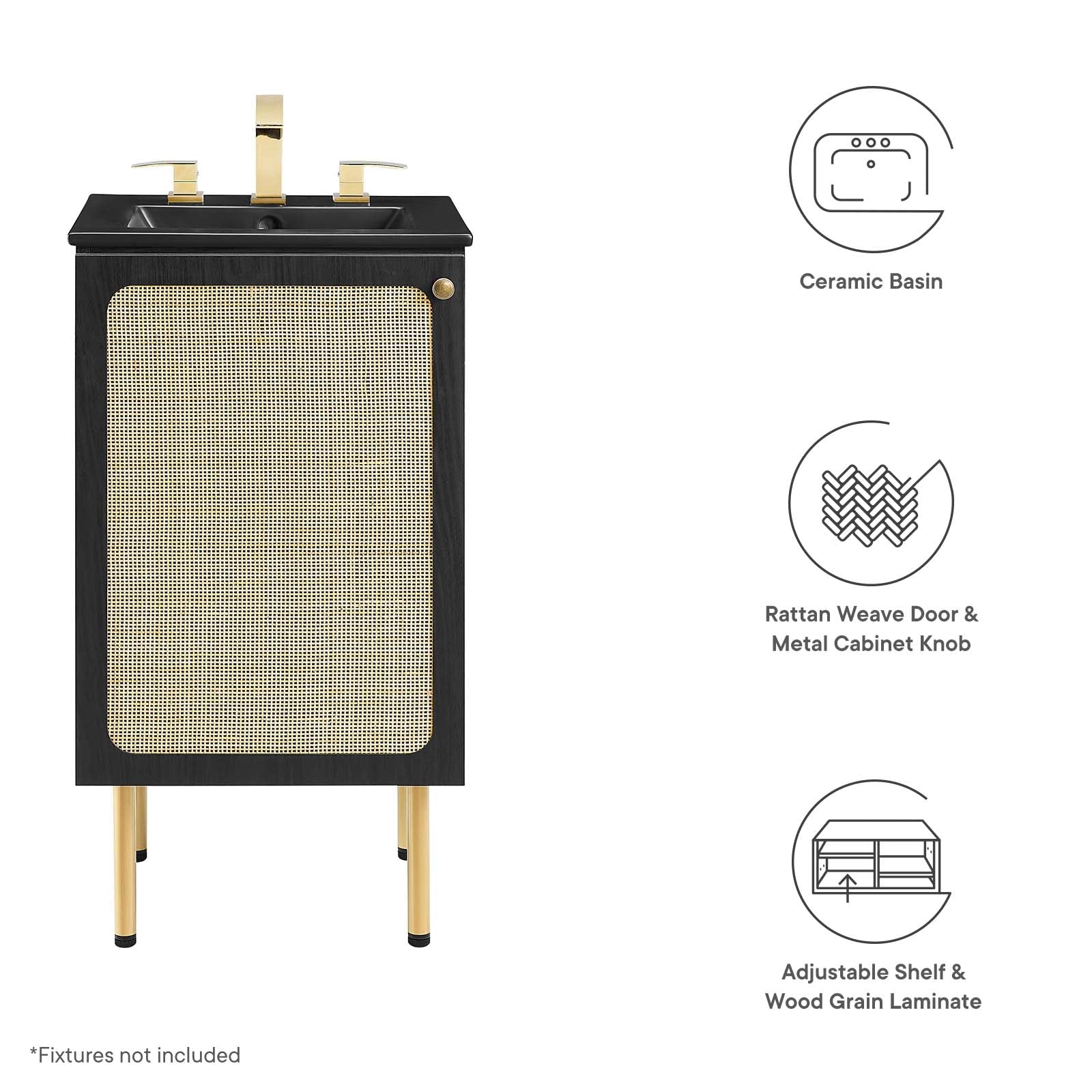 Chaucer 18" Bathroom Vanity By Modway - EEI-6692 | Bathroom Accessories - 12