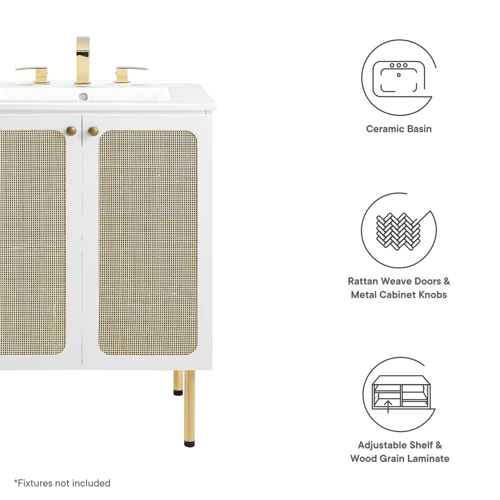 Chaucer 24" Bathroom Vanity By Modway - EEI-6693 | Bathroom Accessories - 42