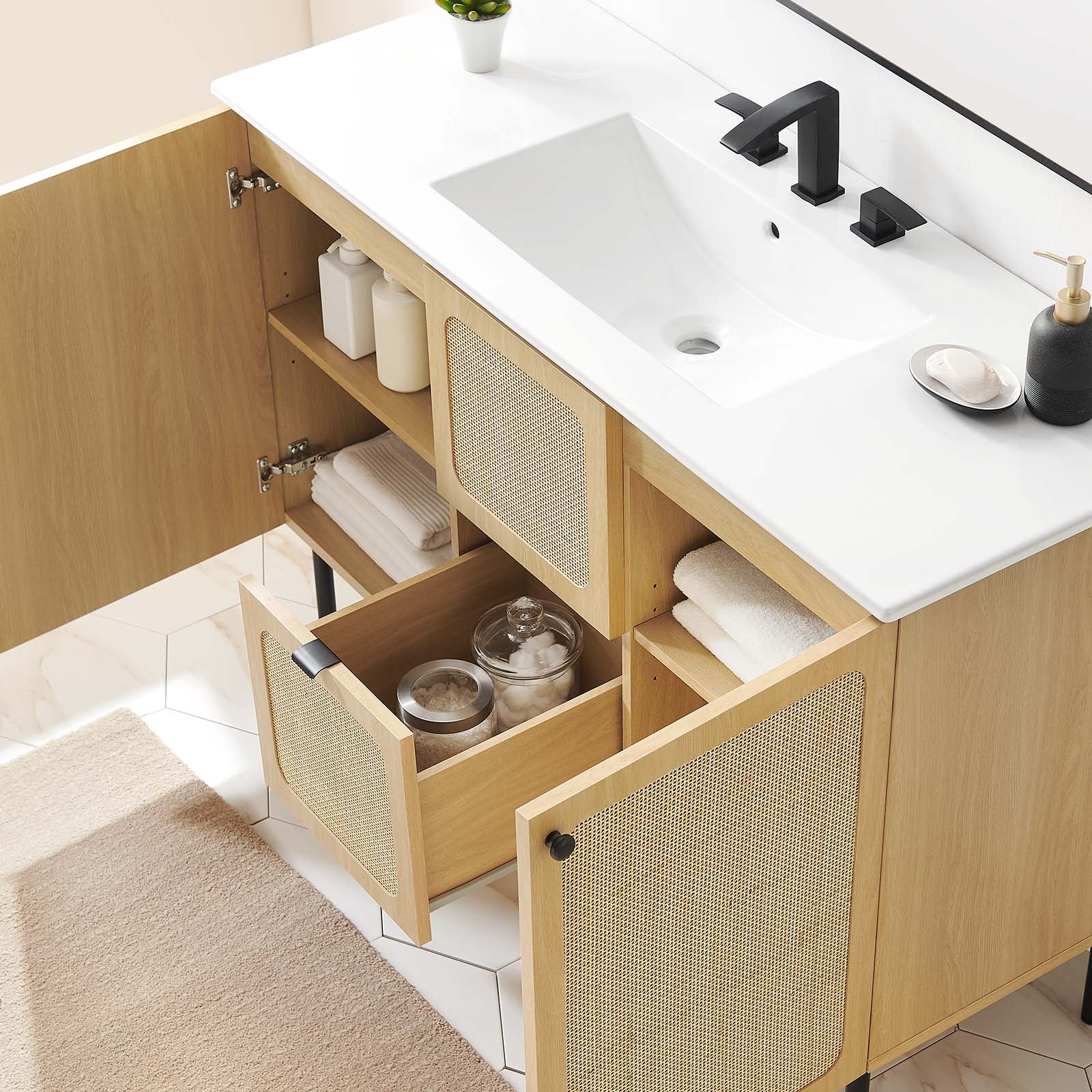 Chaucer 48" Single Sink Bathroom Vanity By Modway - EEI-6699 | Bathroom Accessories - 30
