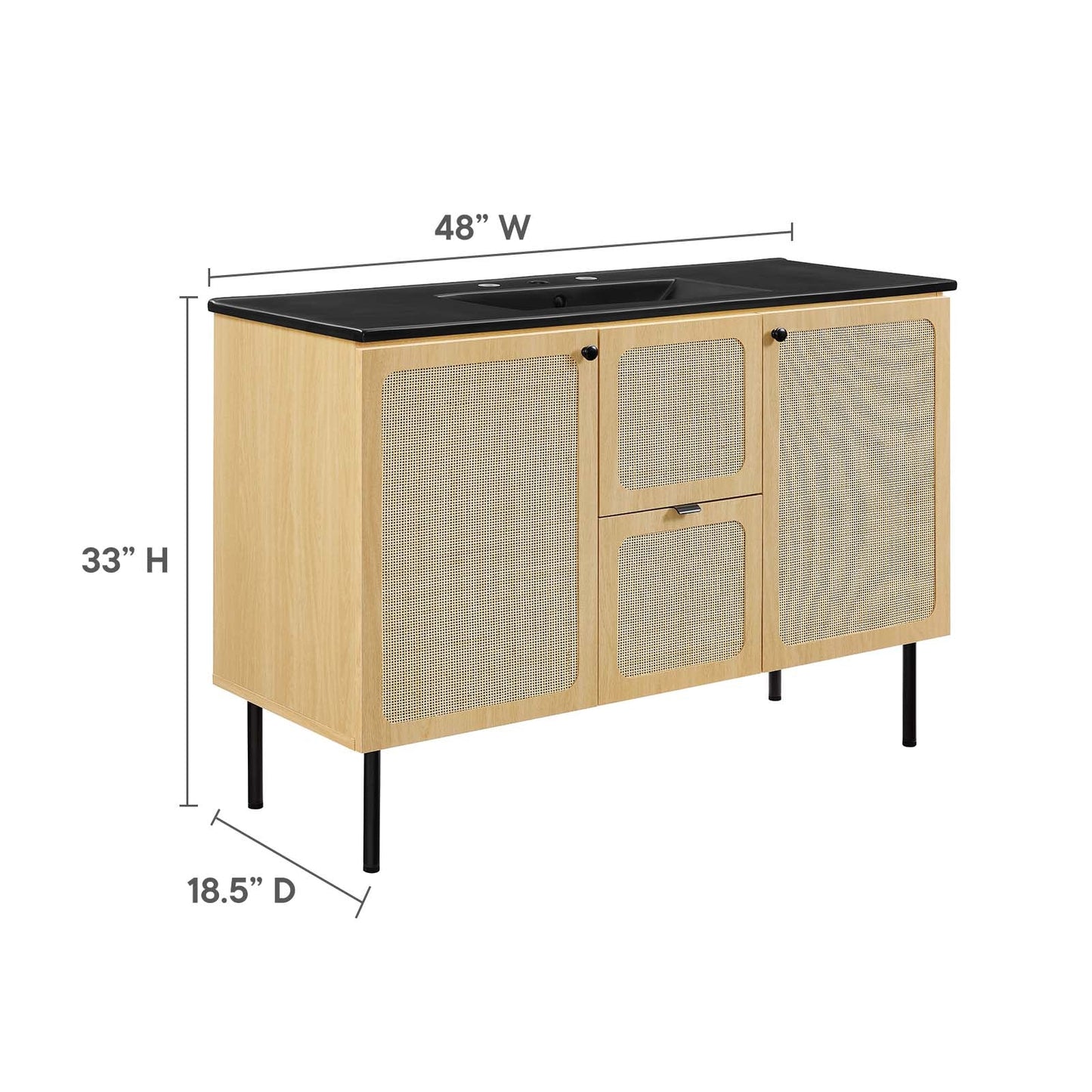 Chaucer 48" Single Sink Bathroom Vanity By Modway - EEI-6700 | Bathroom Accessories - 28