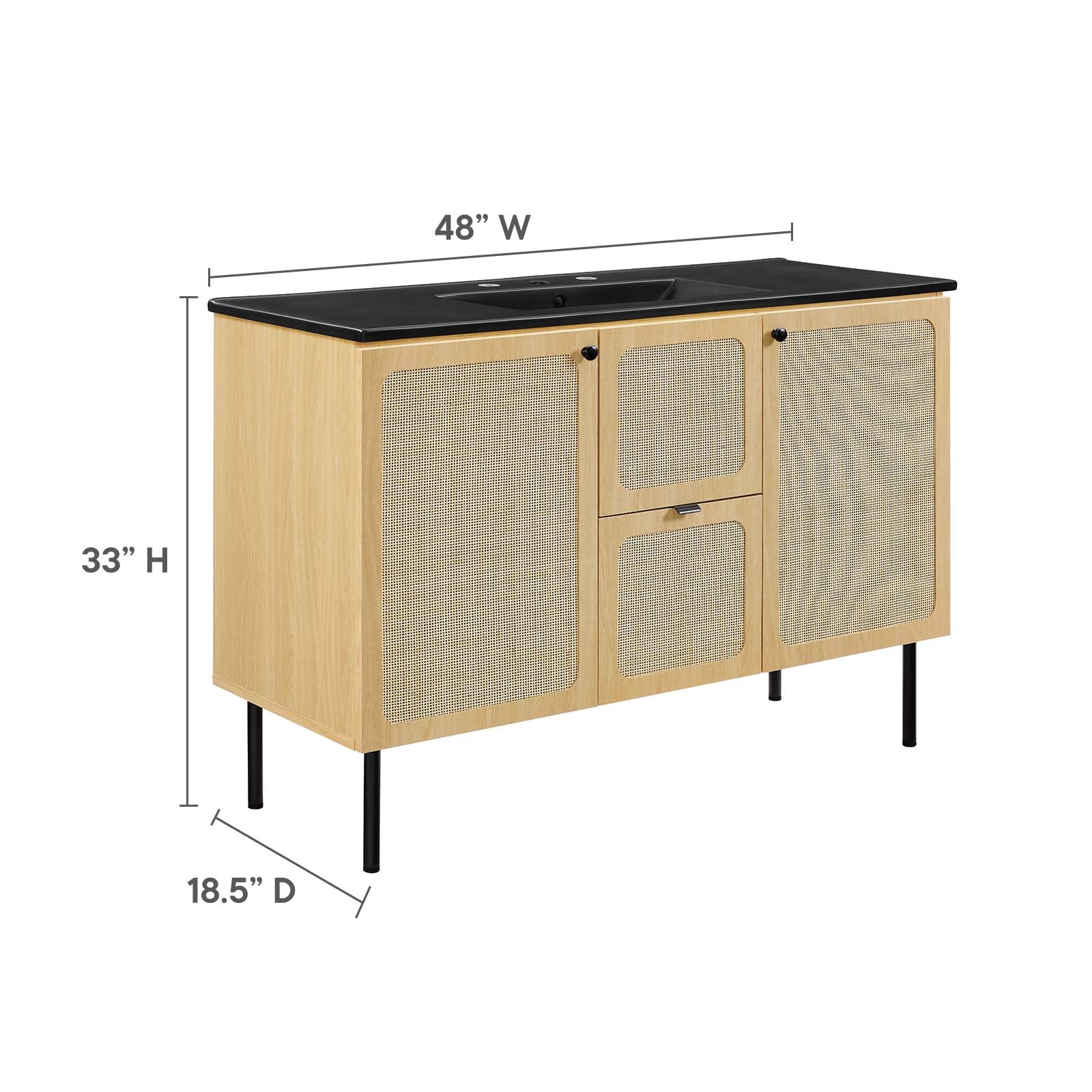 Chaucer 48" Single Sink Bathroom Vanity By Modway - EEI-6700 | Bathroom Accessories - 28