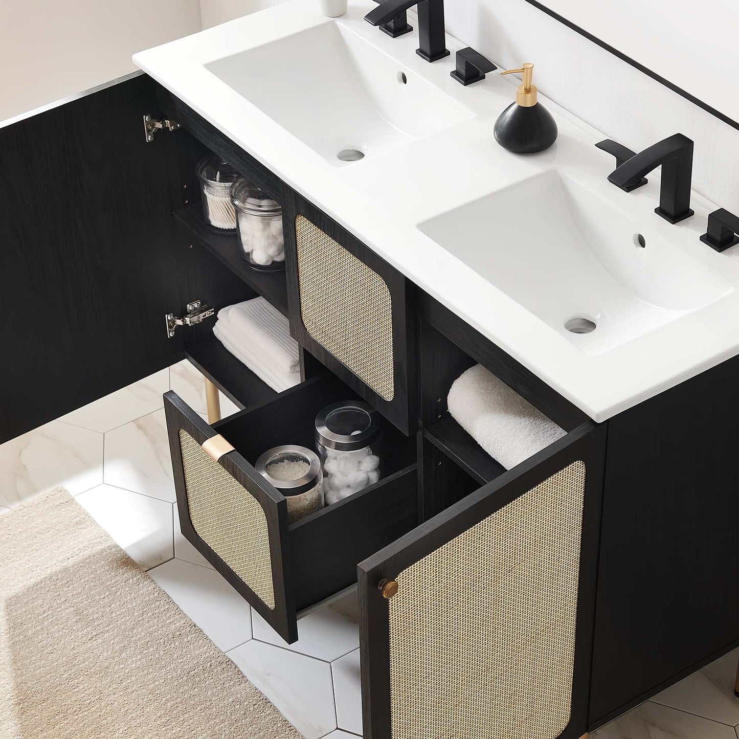 Chaucer 48" Double Sink Bathroom Vanity By Modway - EEI-6701 | Bathroom Accessories - 15