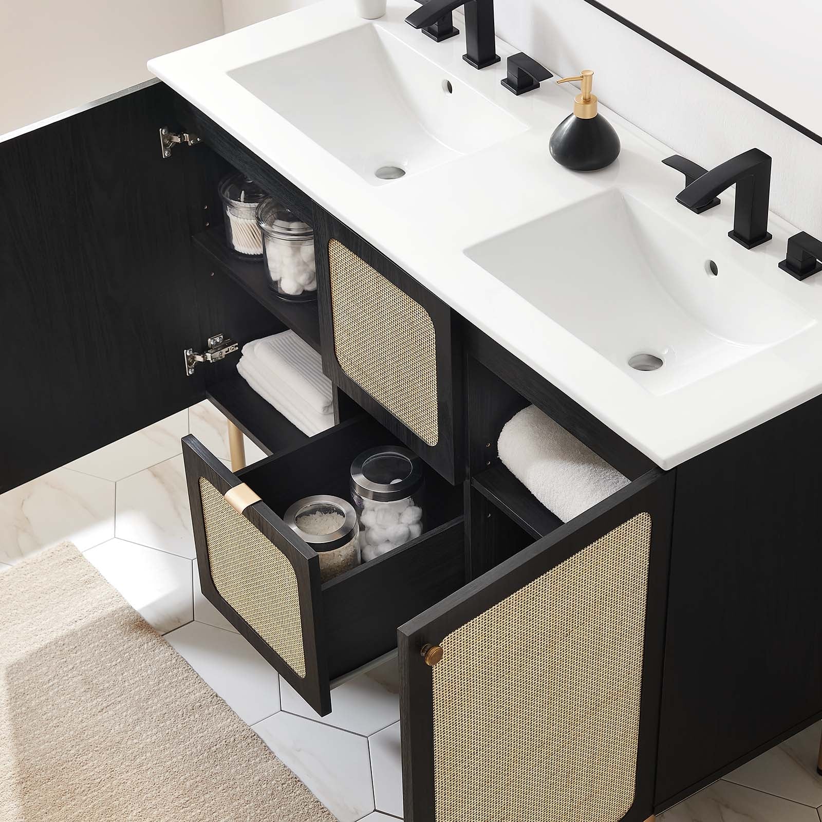 Chaucer 48" Double Sink Bathroom Vanity By Modway - EEI-6701 | Bathroom Accessories - 15