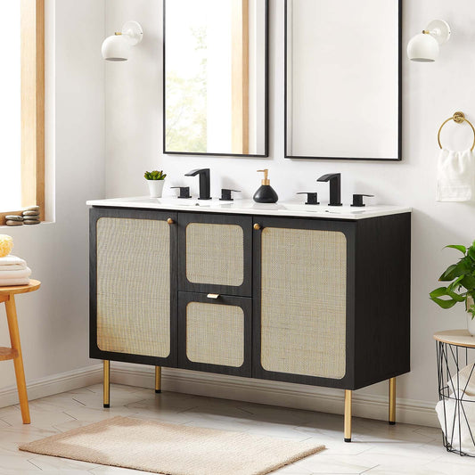 Chaucer 48" Double Sink Bathroom Vanity By Modway - EEI-6701 | Bathroom Accessories