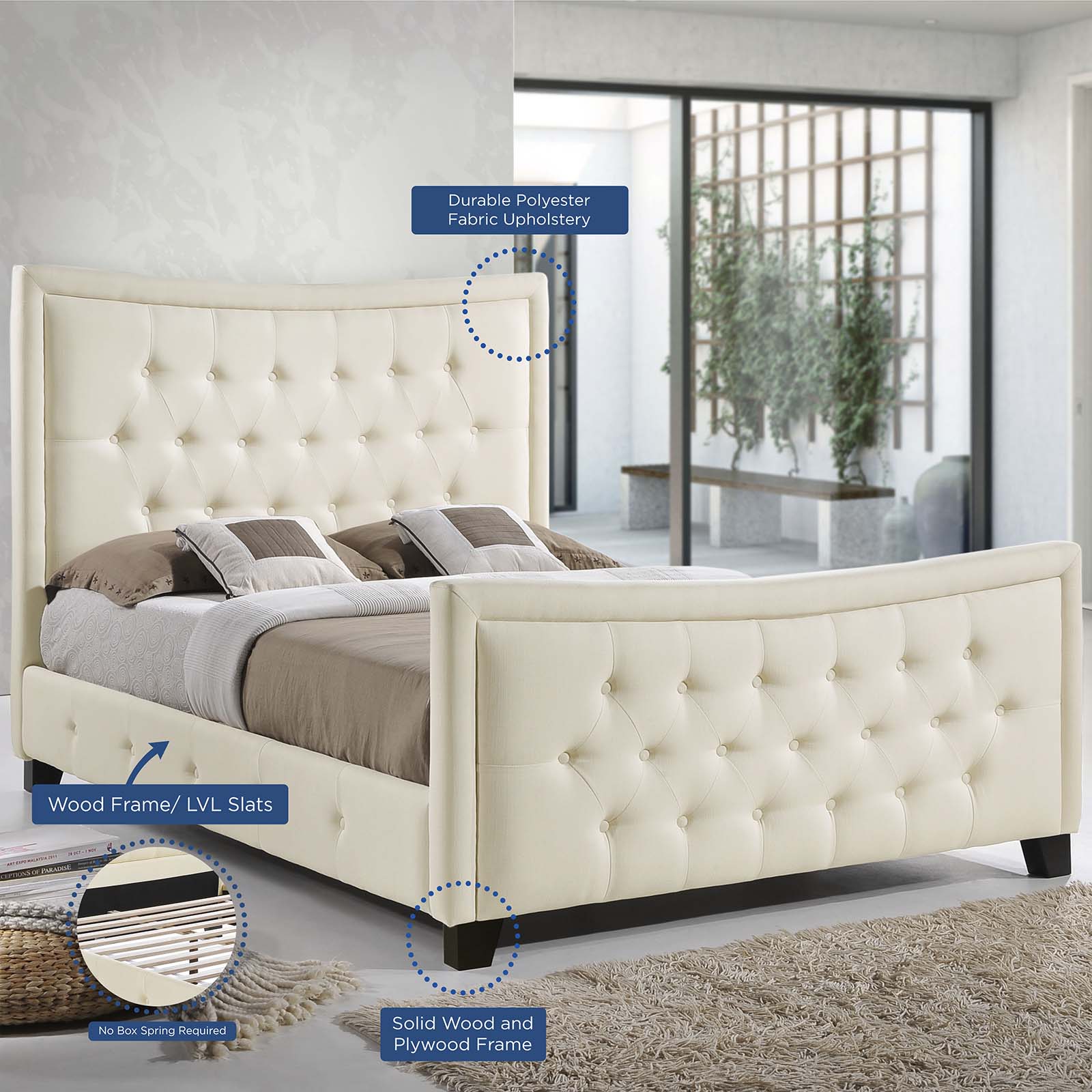 Claire Queen Bed By Modway - MOD-5225 | Beds - 7
