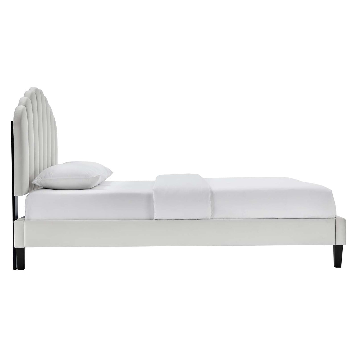 Daisy Performance Velvet Queen Platform Bed By Modway - MOD-6287-CHA | Beds |  Modishstore - 21