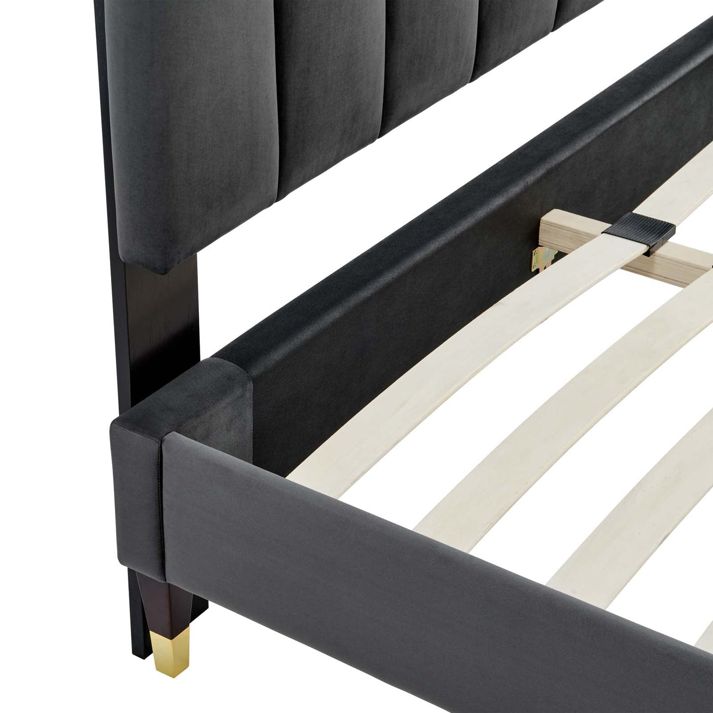 Daisy Performance Velvet Queen Platform Bed By Modway - MOD-6288-CHA | Beds |  Modishstore - 6
