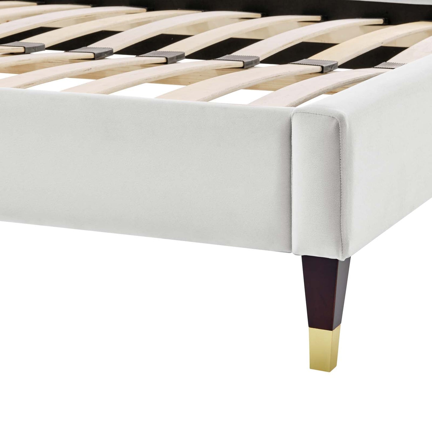 Daisy Performance Velvet Queen Platform Bed By Modway - MOD-6288-CHA | Beds |  Modishstore - 17