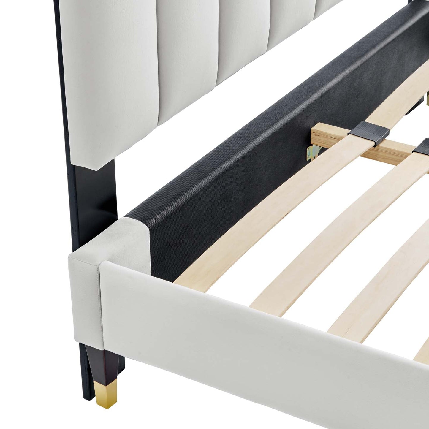 Daisy Performance Velvet Queen Platform Bed By Modway - MOD-6288-CHA | Beds |  Modishstore - 18