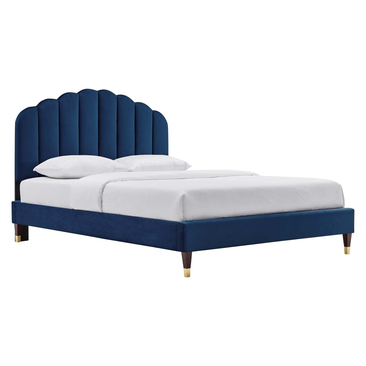 Daisy Performance Velvet Queen Platform Bed By Modway - MOD-6288-CHA | Beds |  Modishstore - 27