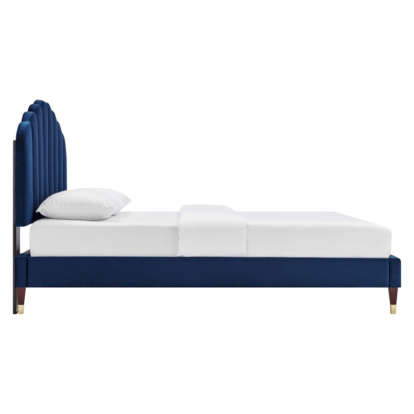Daisy Performance Velvet Queen Platform Bed By Modway - MOD-6288-CHA | Beds |  Modishstore - 29