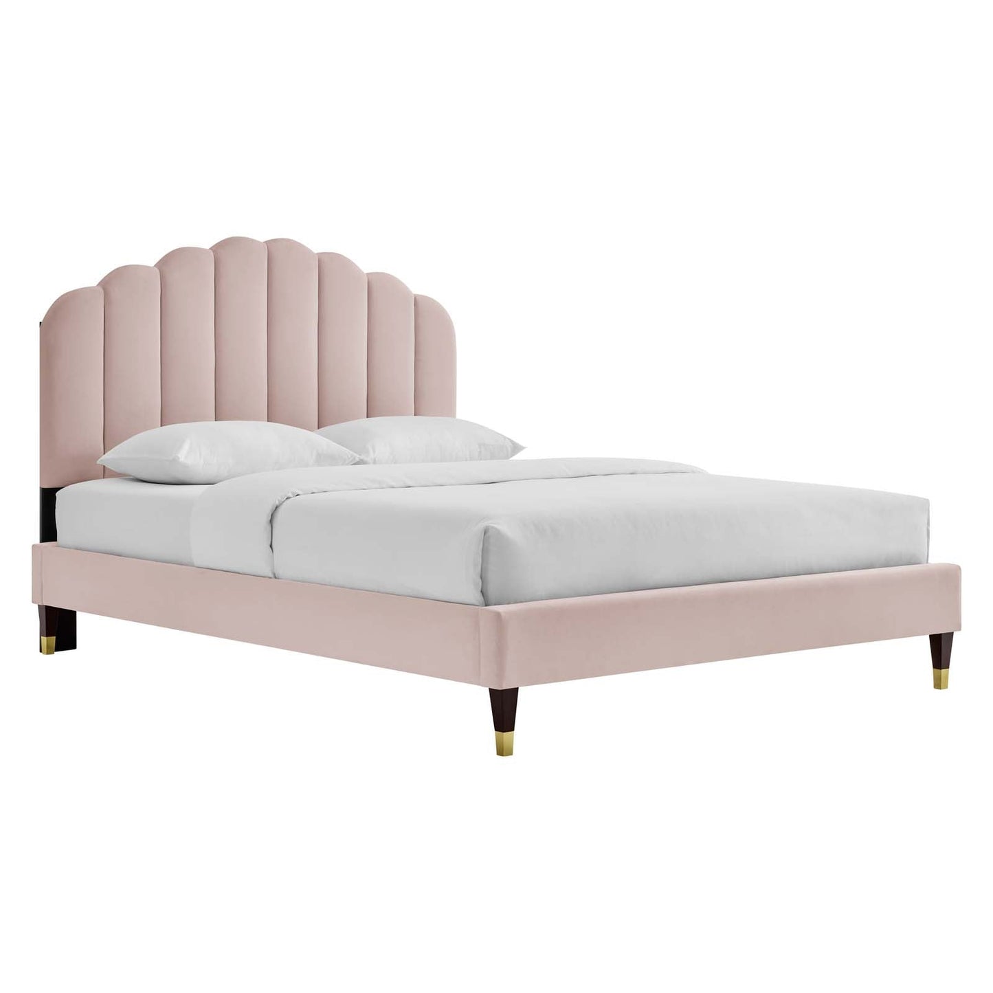 Daisy Performance Velvet Queen Platform Bed By Modway - MOD-6288-CHA | Beds |  Modishstore - 32