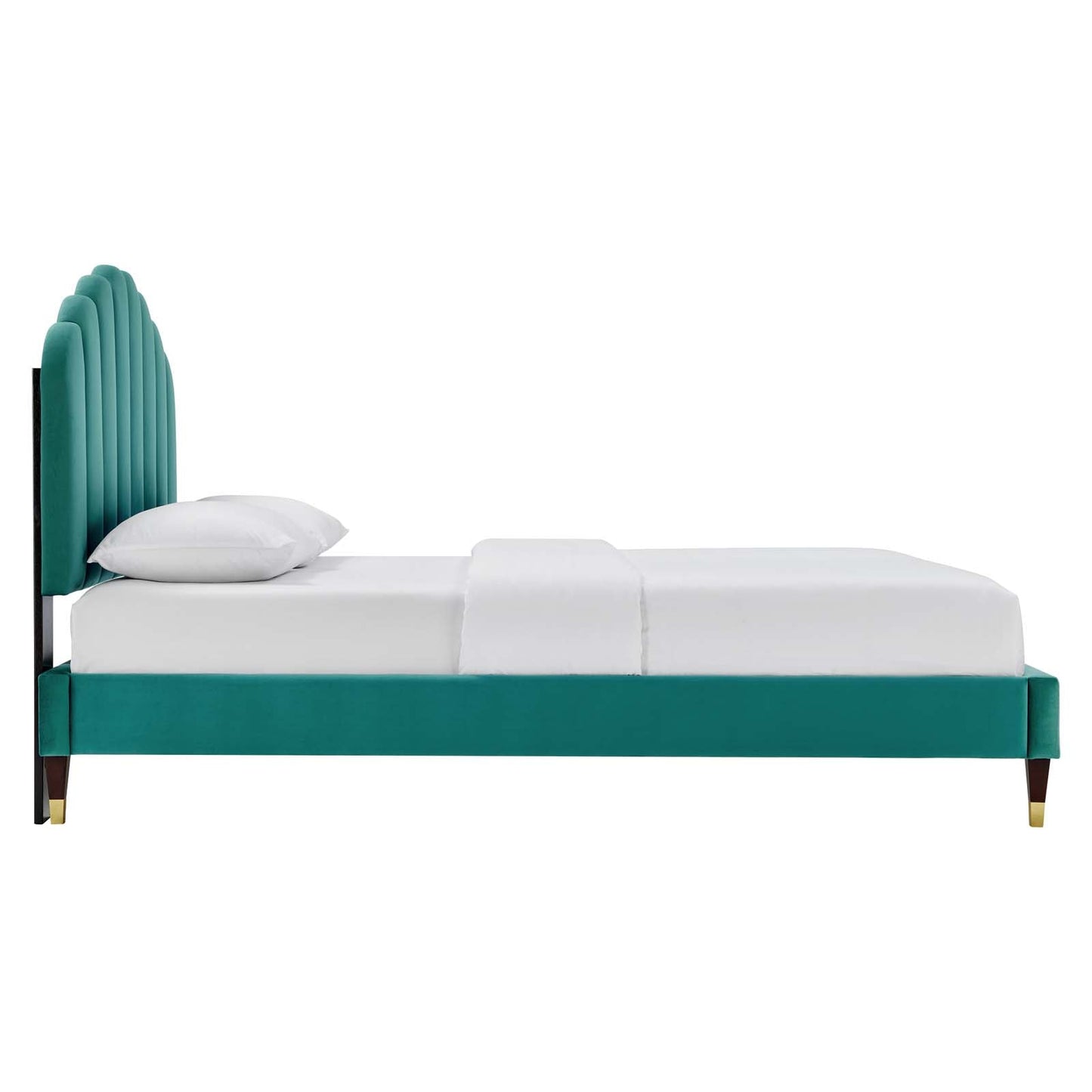 Daisy Performance Velvet Queen Platform Bed By Modway - MOD-6288-CHA | Beds |  Modishstore - 40