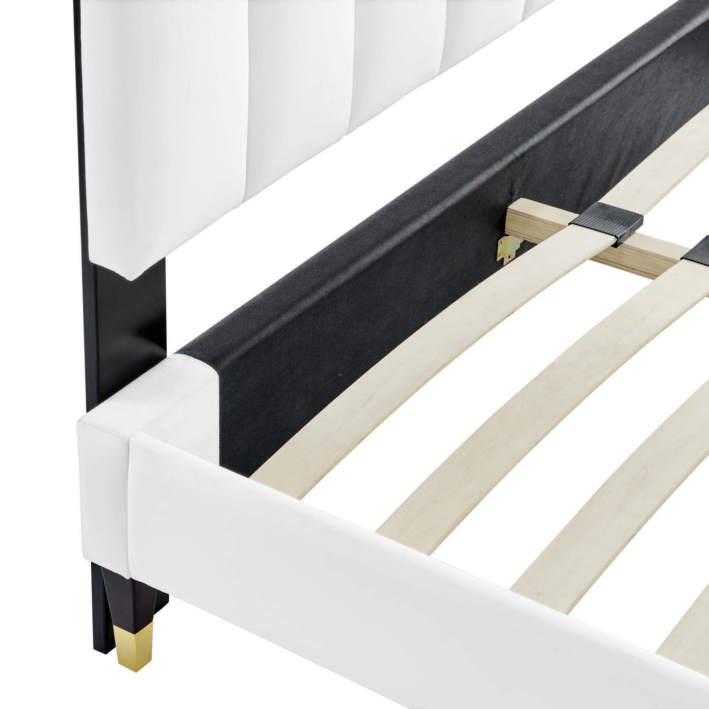 Daisy Performance Velvet Queen Platform Bed By Modway - MOD-6288-CHA | Beds |  Modishstore - 48