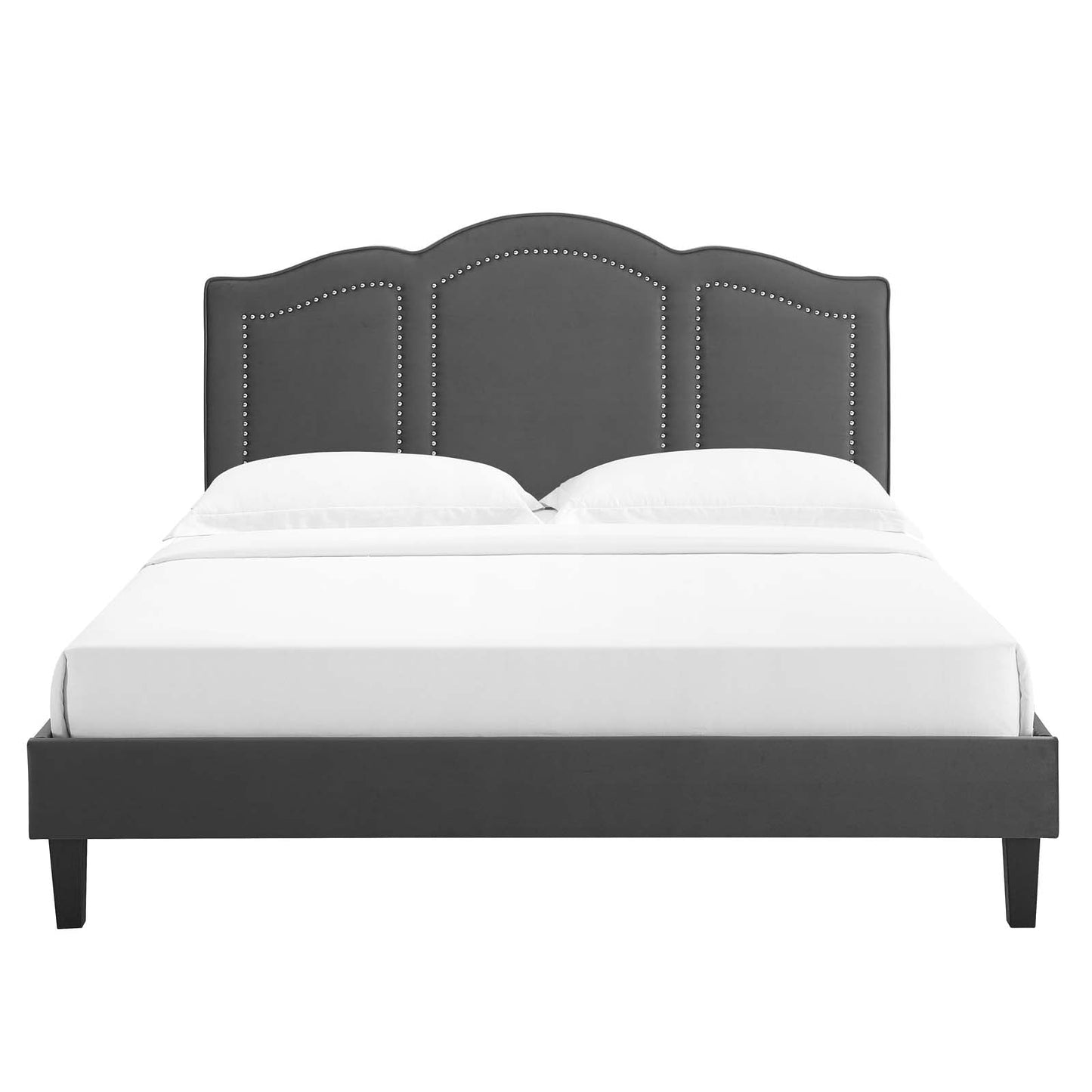 Emerson Performance Velvet Queen Platform Bed By Modway - MOD-6579 | Beds - 12