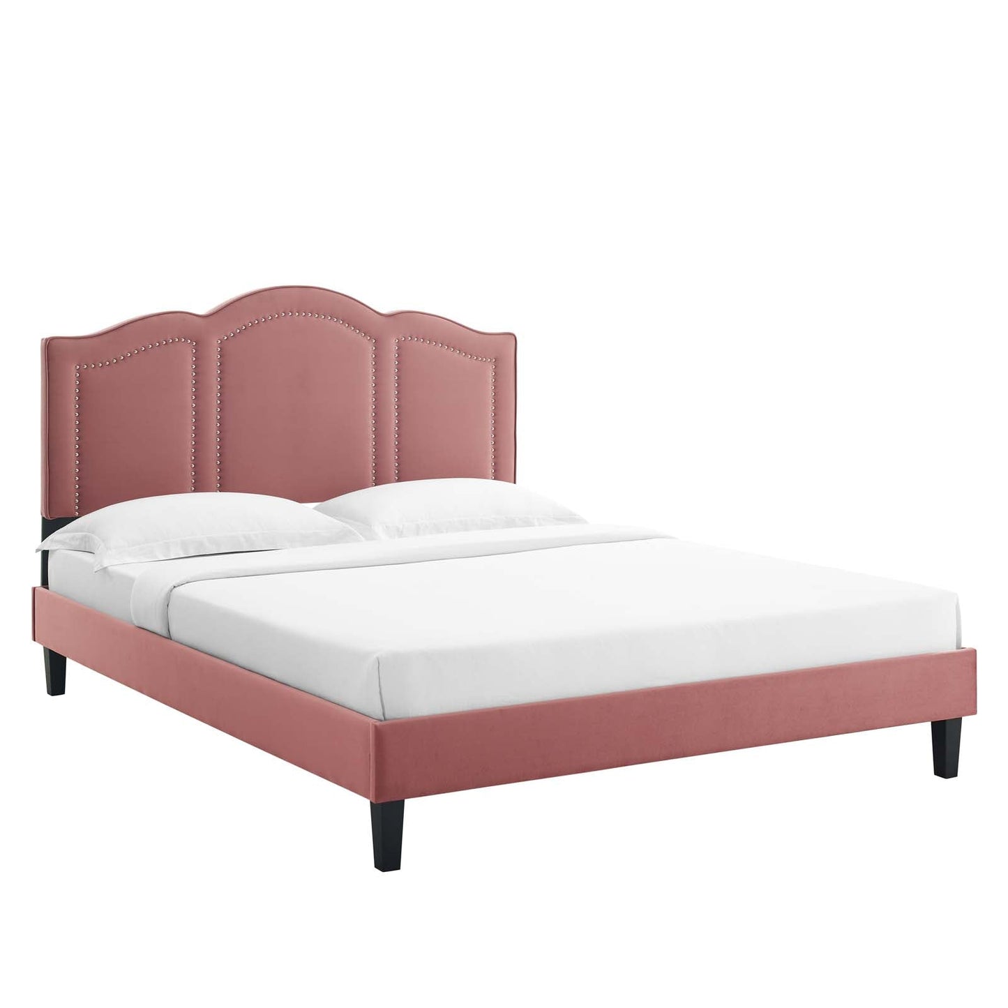 Emerson Performance Velvet Queen Platform Bed By Modway - MOD-6579 | Beds - 14