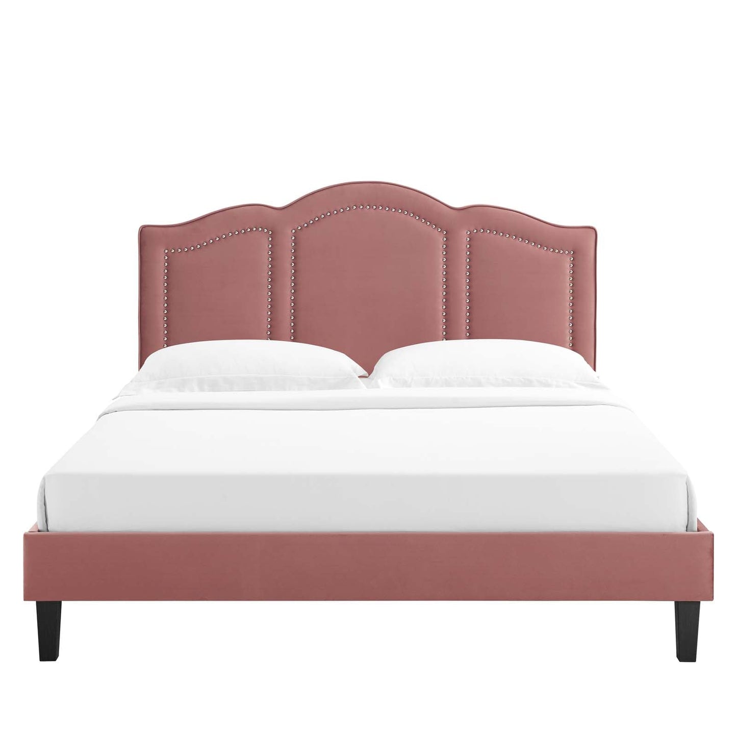 Emerson Performance Velvet Queen Platform Bed By Modway - MOD-6579 | Beds - 25