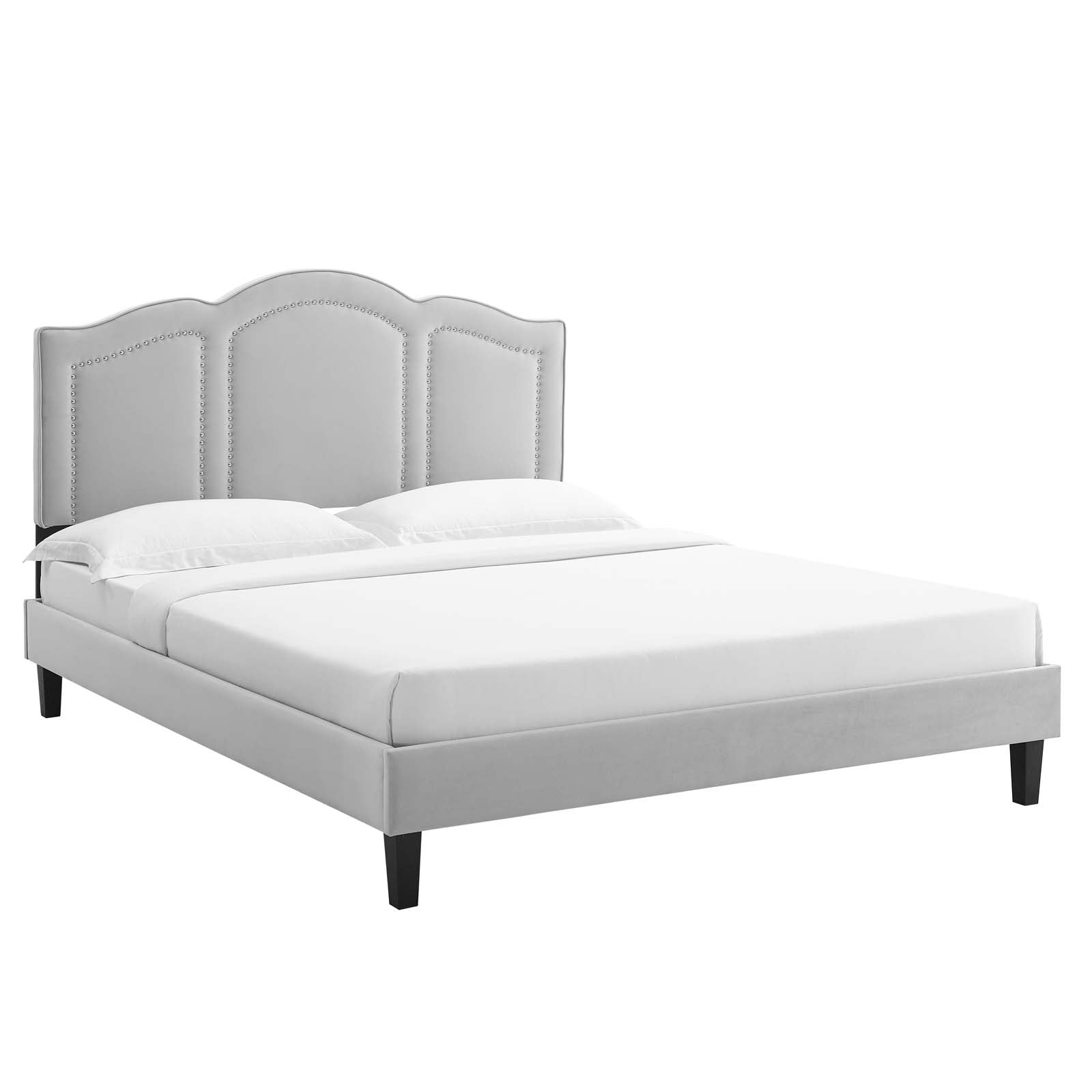 Emerson Performance Velvet Queen Platform Bed By Modway - MOD-6579 | Beds - 27