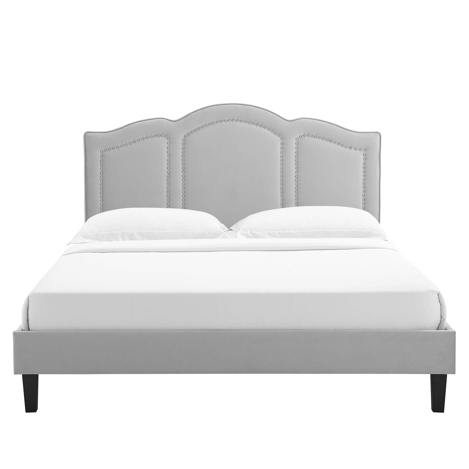 Emerson Performance Velvet Queen Platform Bed By Modway - MOD-6579 | Beds - 38