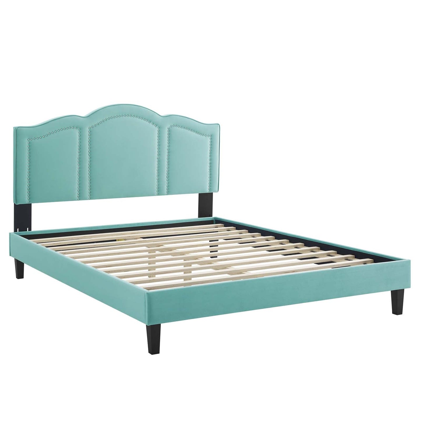 Emerson Performance Velvet Queen Platform Bed By Modway - MOD-6579 | Beds - 47