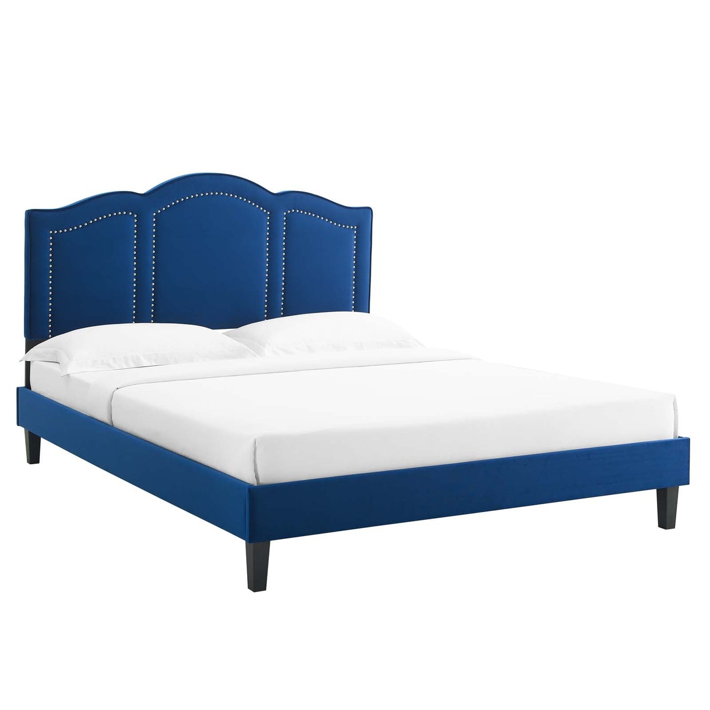 Emerson Performance Velvet Queen Platform Bed By Modway - MOD-6579 | Beds - 53