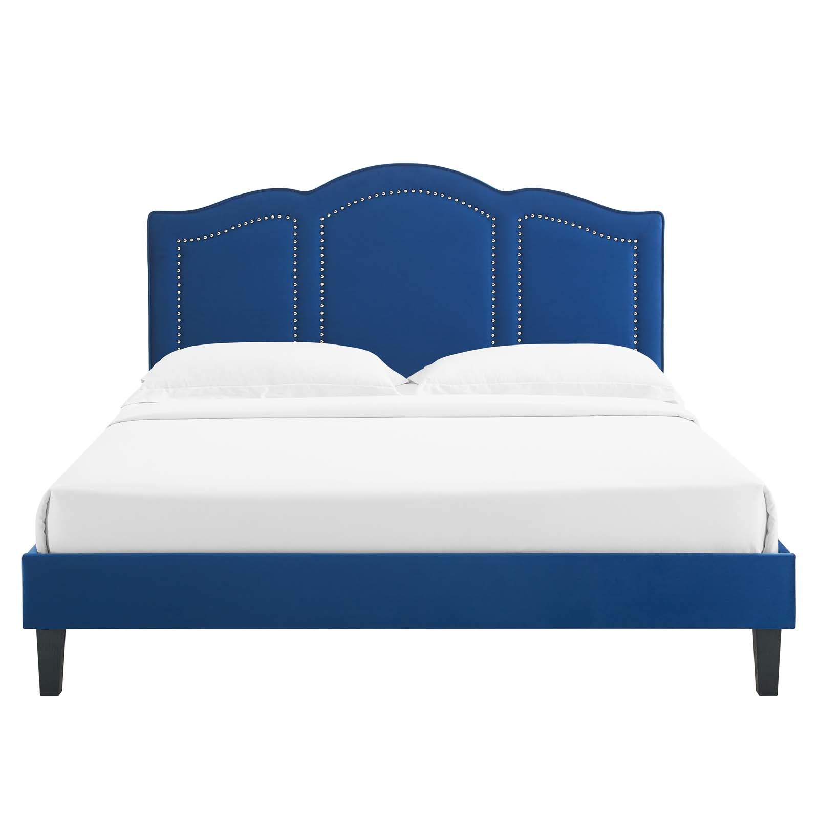 Emerson Performance Velvet Queen Platform Bed By Modway - MOD-6579 | Beds - 64