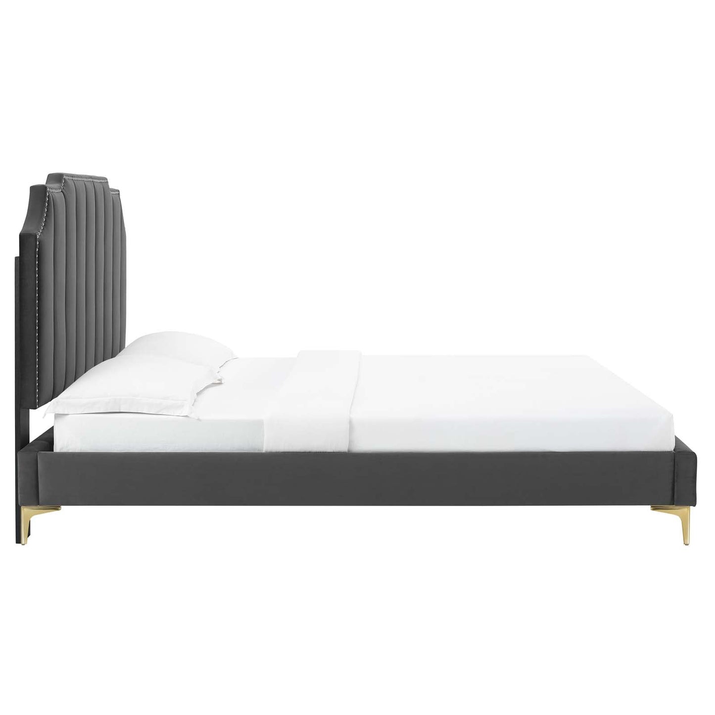 Colette Queen Performance Velvet Platform Bed By Modway - MOD-6583 | Beds - 11