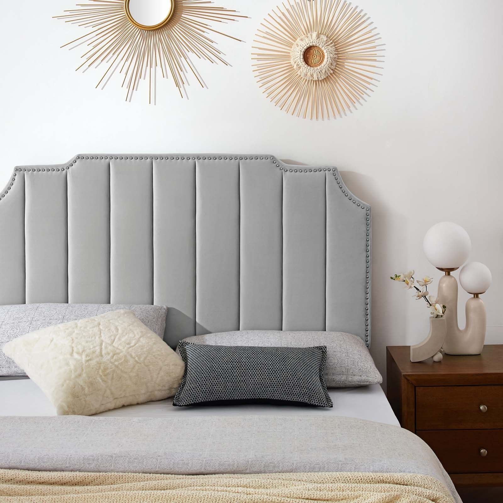 Colette Queen Performance Velvet Platform Bed By Modway - MOD-6583 | Beds - 40