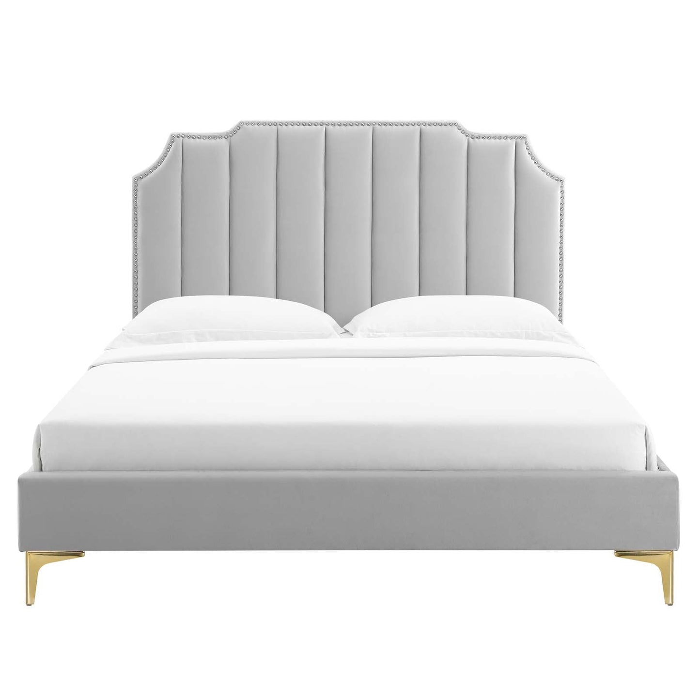 Colette Queen Performance Velvet Platform Bed By Modway - MOD-6583 | Beds - 44