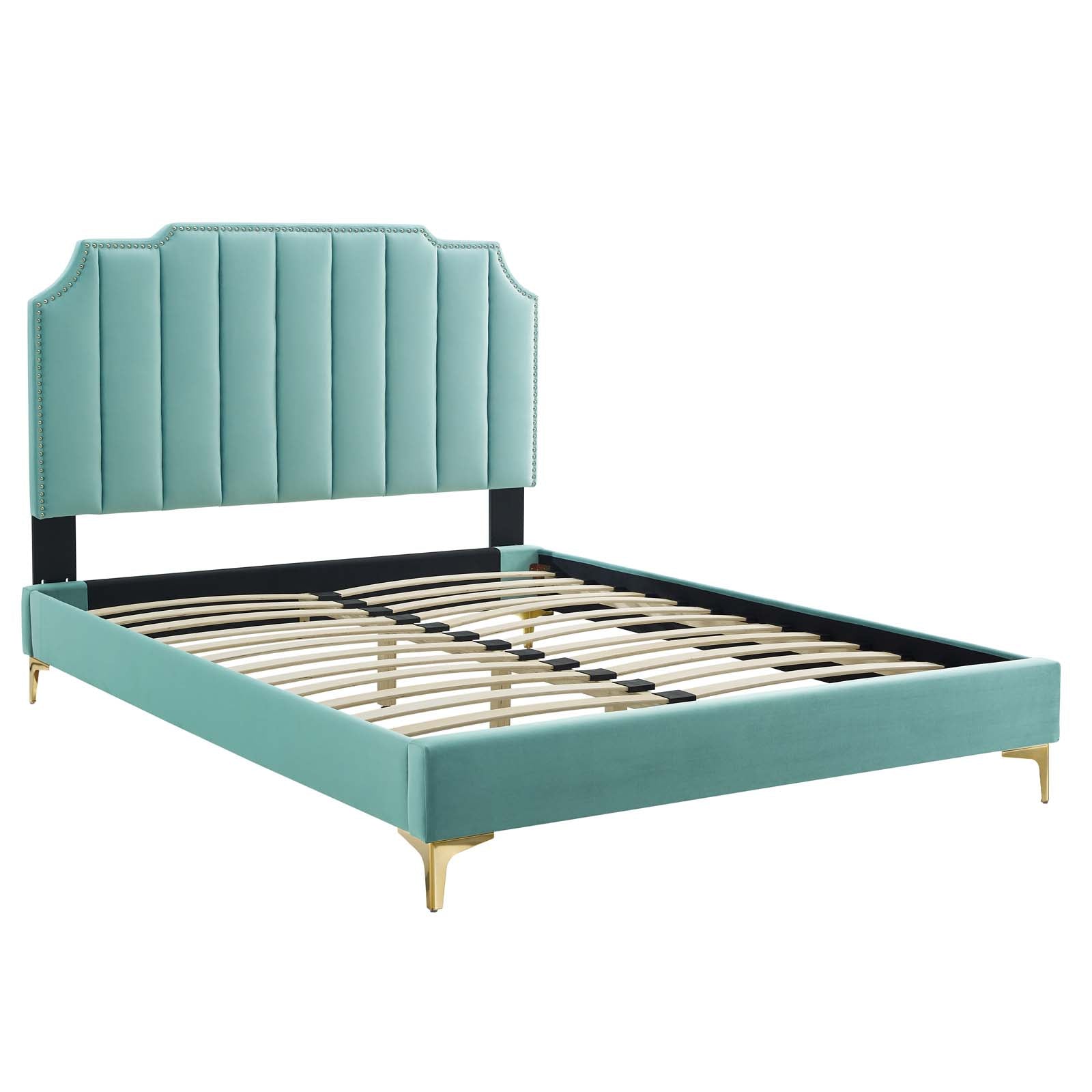 Colette Queen Performance Velvet Platform Bed By Modway - MOD-6583 | Beds - 58