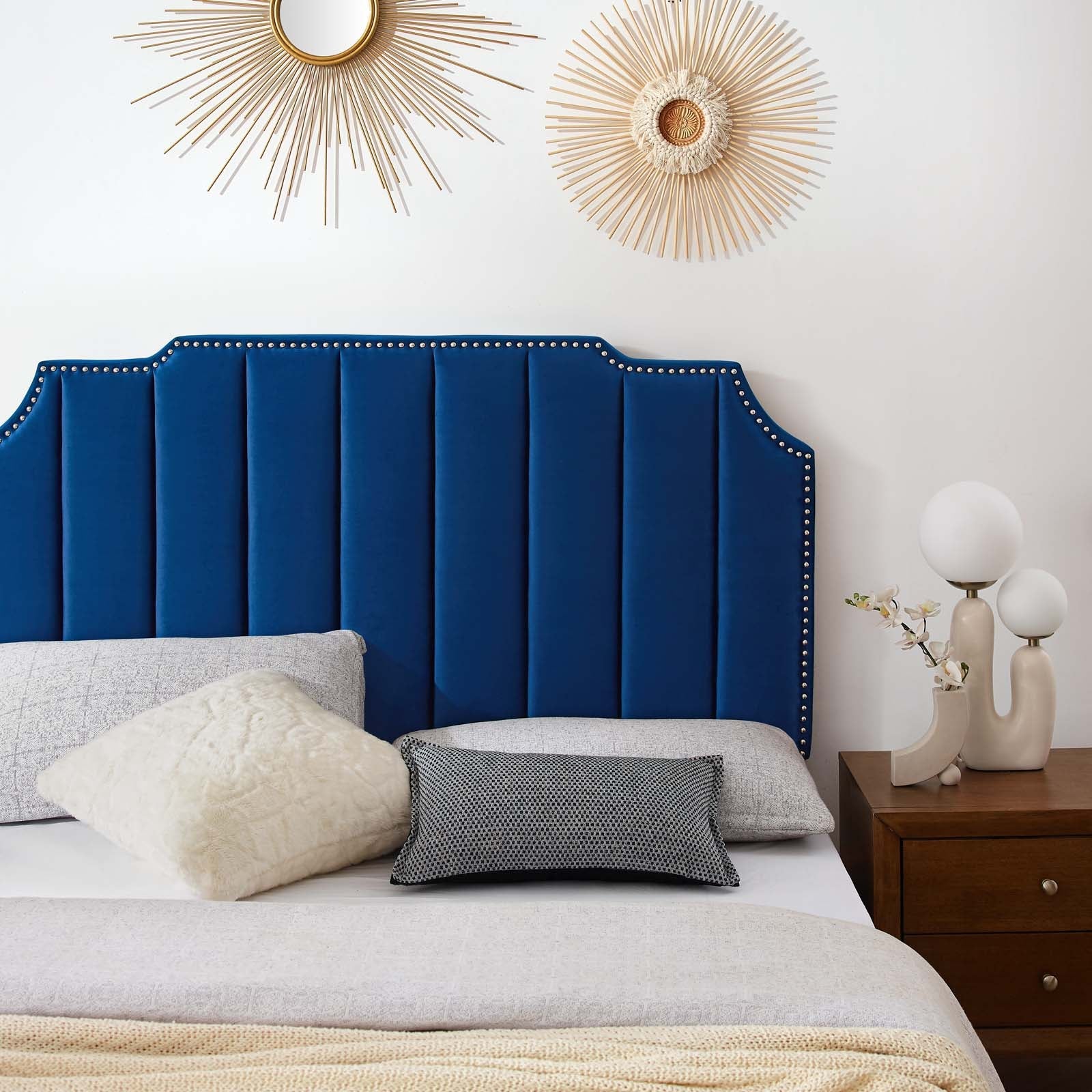 Colette Queen Performance Velvet Platform Bed By Modway - MOD-6583 | Beds - 72