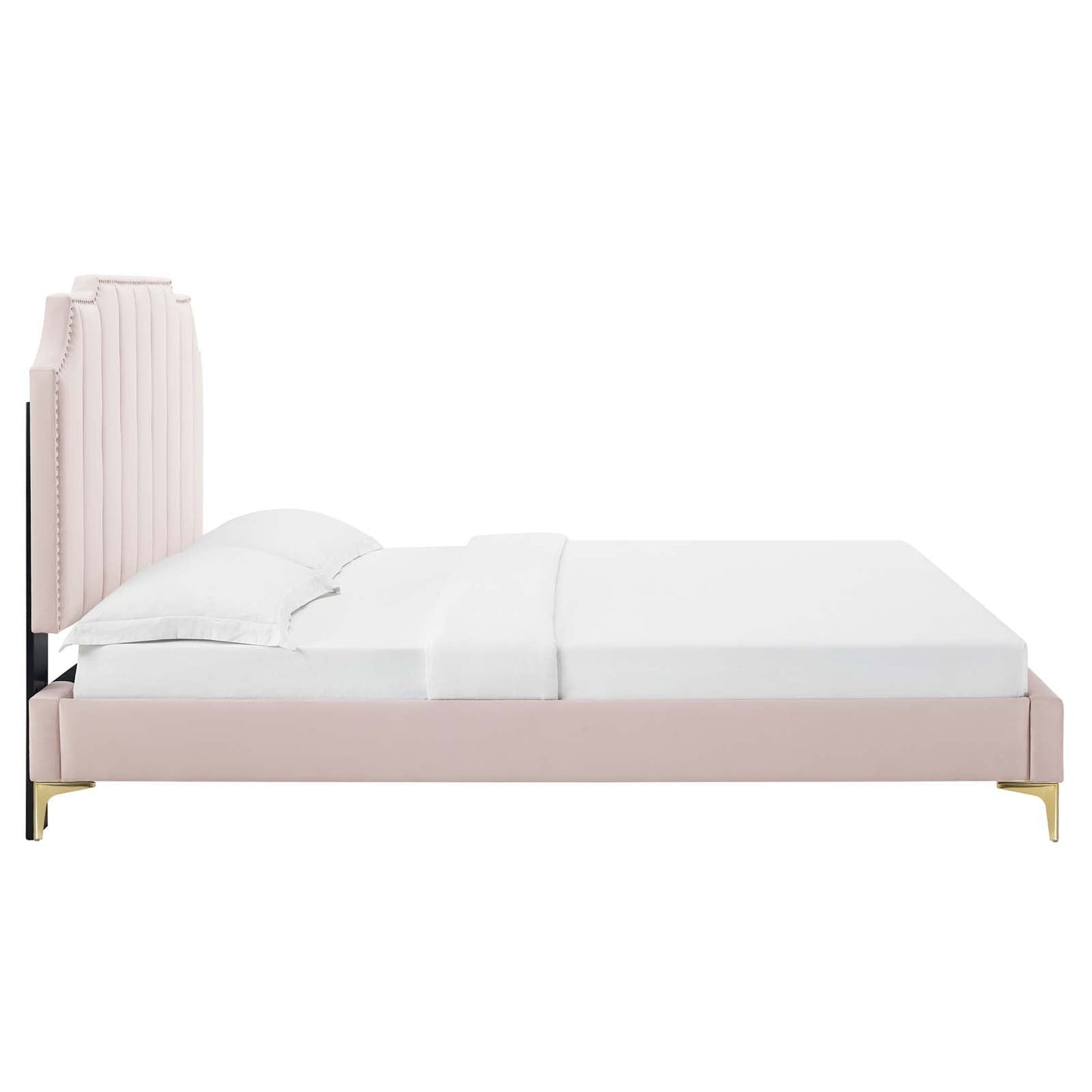 Colette Queen Performance Velvet Platform Bed By Modway - MOD-6583 | Beds - 91