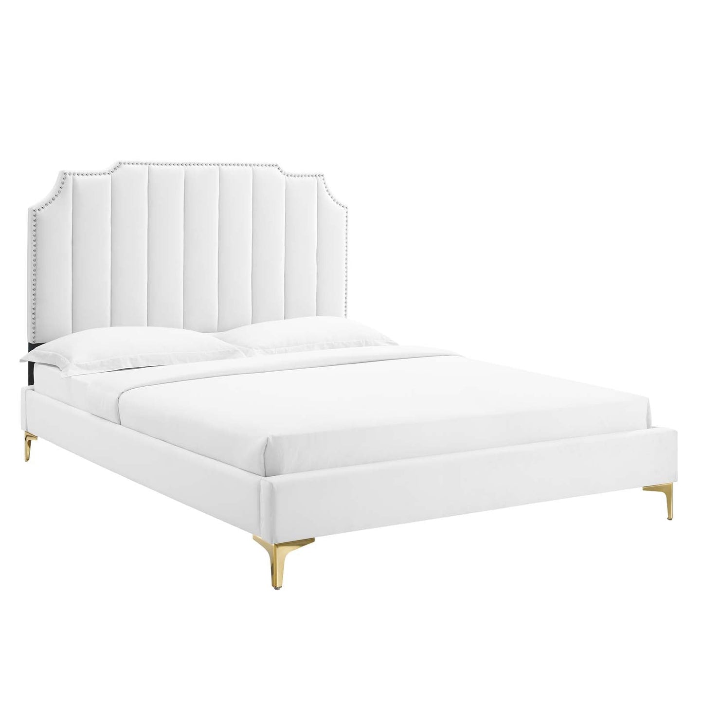 Colette Queen Performance Velvet Platform Bed By Modway - MOD-6583 | Beds - 113