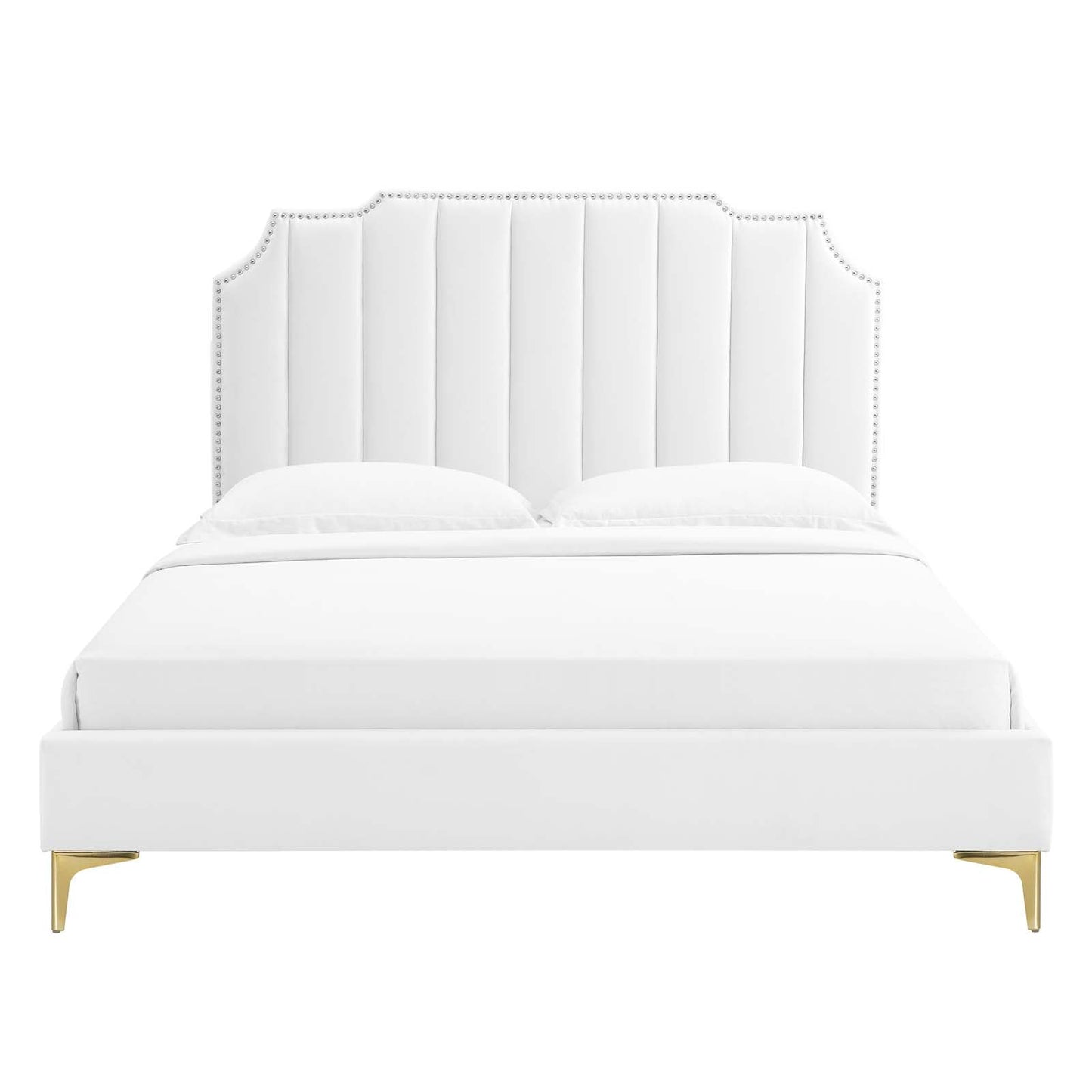 Colette Queen Performance Velvet Platform Bed By Modway - MOD-6583 | Beds - 124
