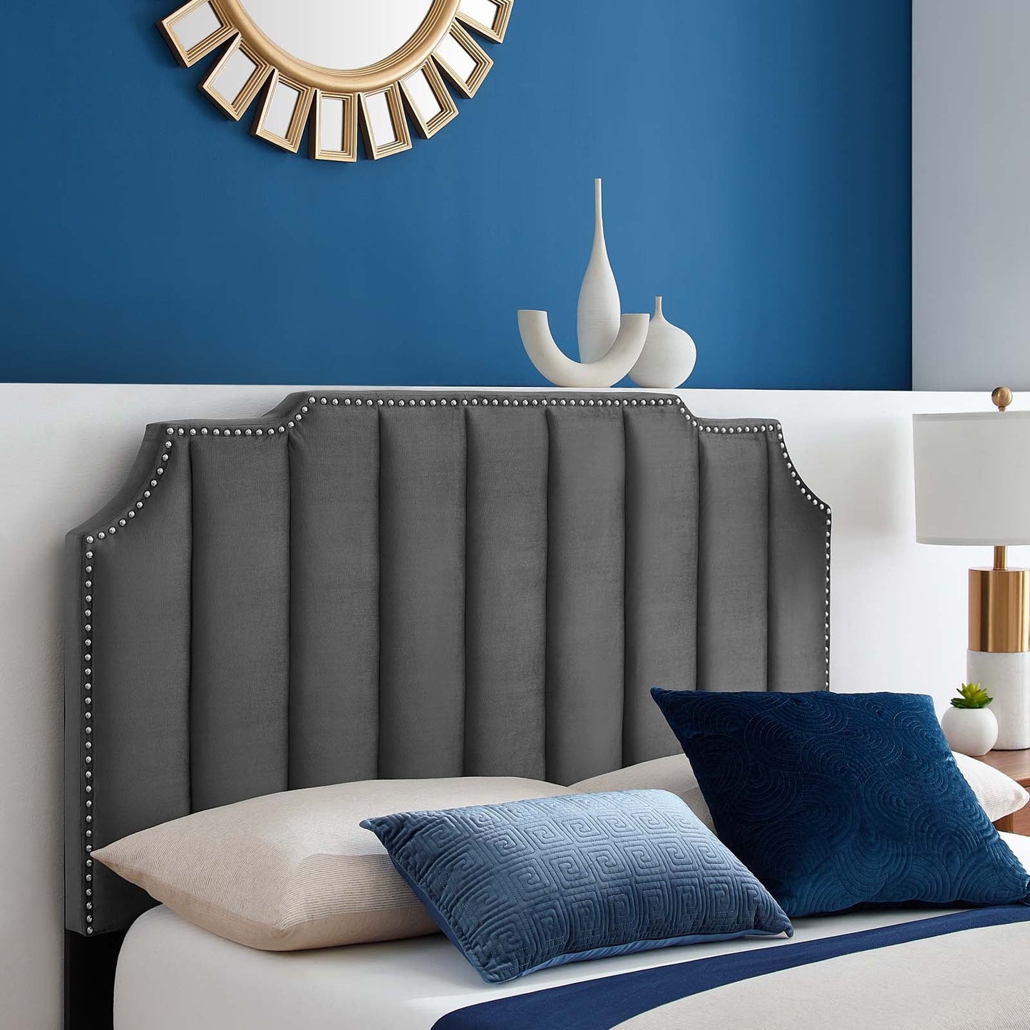 Colette Queen Performance Velvet Platform Bed By Modway - MOD-6584 | Beds - 8