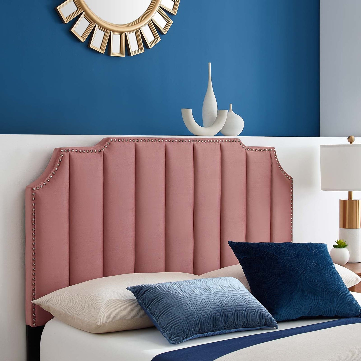 Colette Queen Performance Velvet Platform Bed By Modway - MOD-6584 | Beds - 24