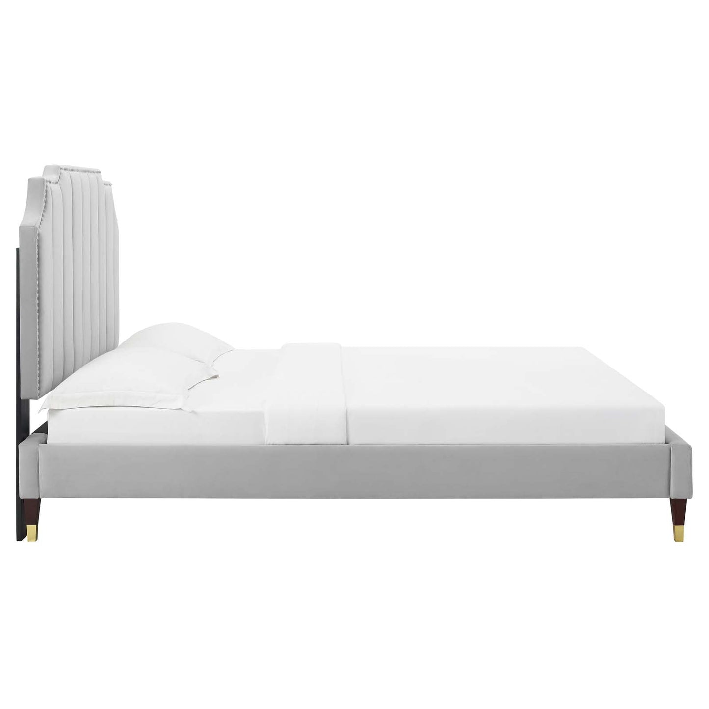 Colette Queen Performance Velvet Platform Bed By Modway - MOD-6584 | Beds - 43