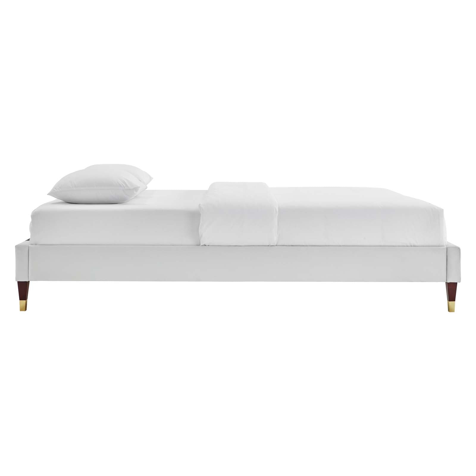 Colette Queen Performance Velvet Platform Bed By Modway - MOD-6584 | Beds - 48